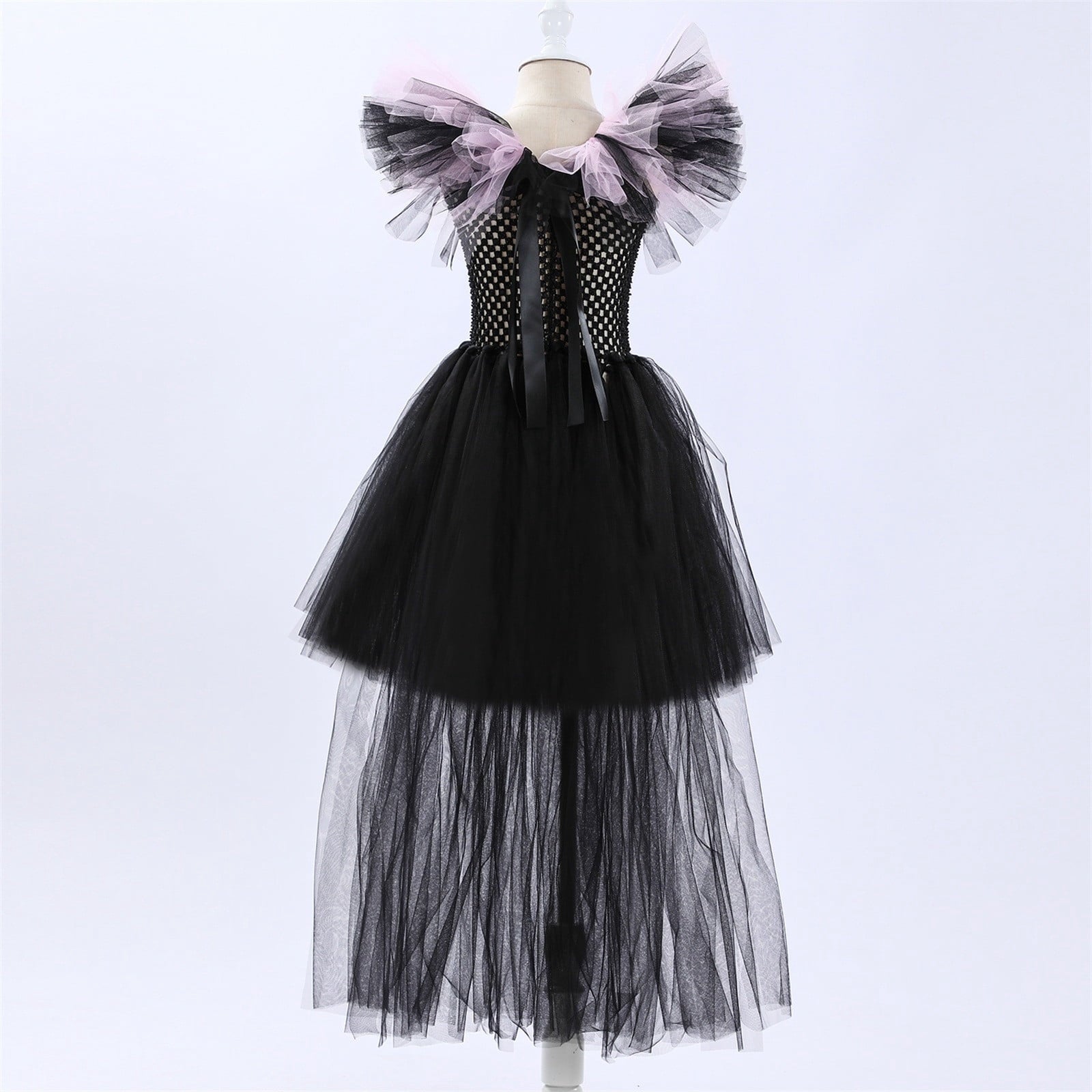 HNMKIU Halloween for Girls Toddler Kids Baby Girls Magnificent Witch Halloween Black Gown Fancy Dress Up Cosplay Party Tutu Dress Dresses E - 18-24 Months