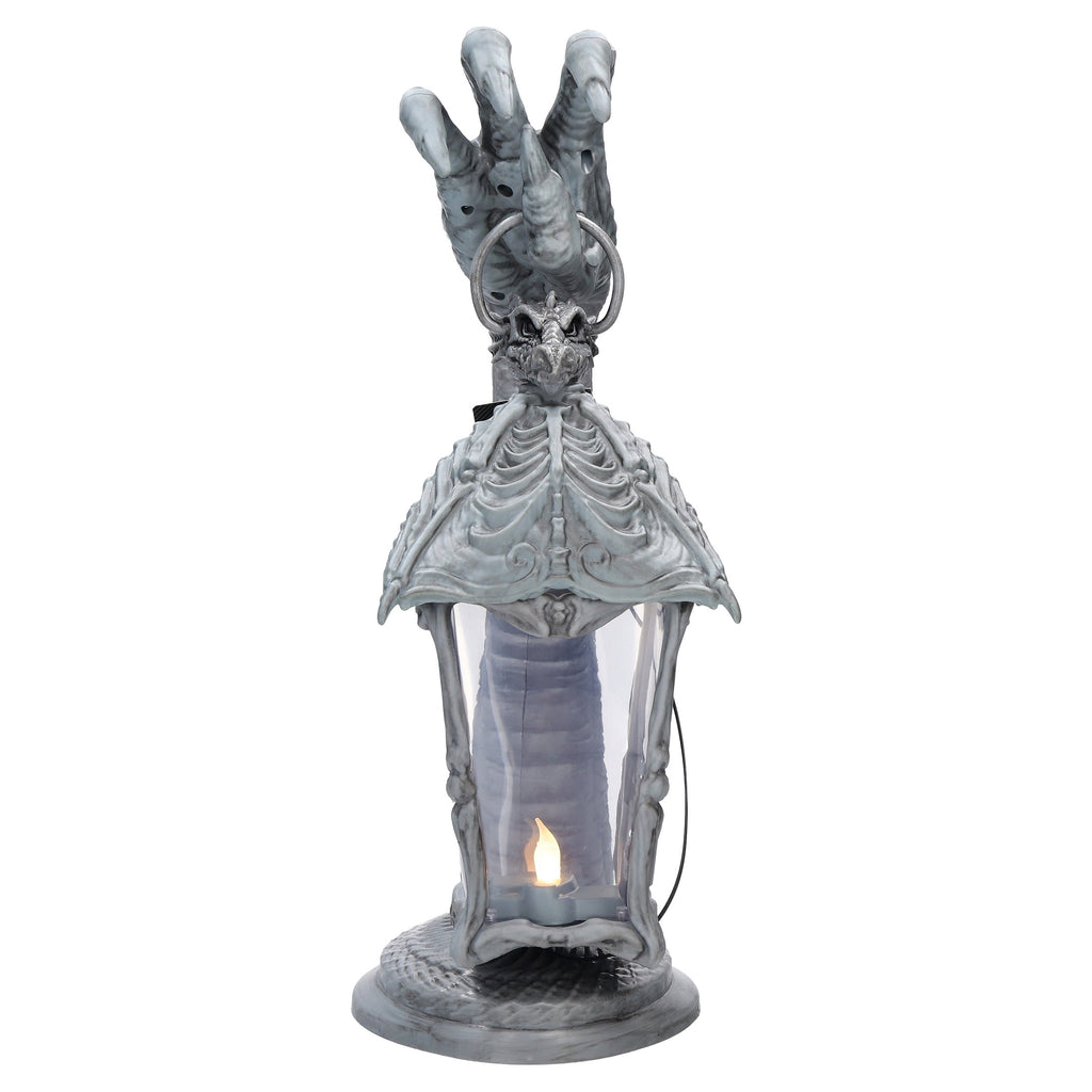Light-Up Dragon Lantern Decoration, Gray, 16.75", Halloween by Way To Celebrate