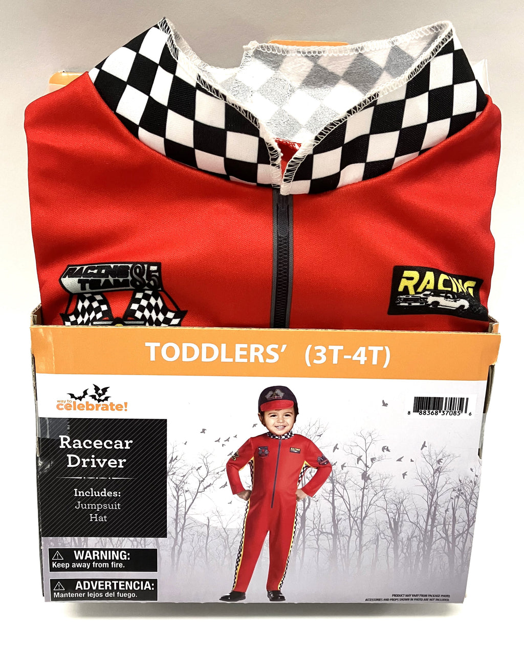 Racecar Driver Halloween Costume for Toddler, Size 2T, by Way to Celebrate