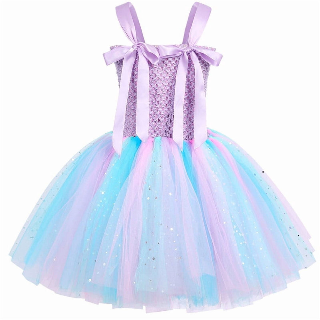 Jurebecia Princess Tutu Dress Girls Halloween Costume Color Led Light up for Birthday Party Kids 4T,3-4Years