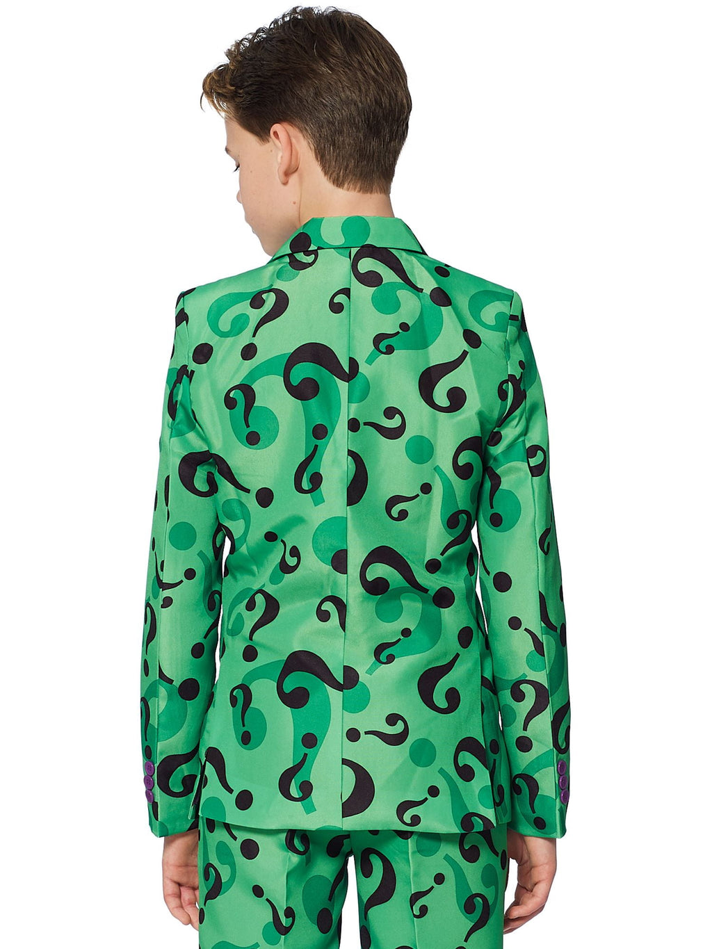 Suitmeister The Riddler Boy's Fancy-Dress with All Over Question Mark Design for Children, Size 4-6