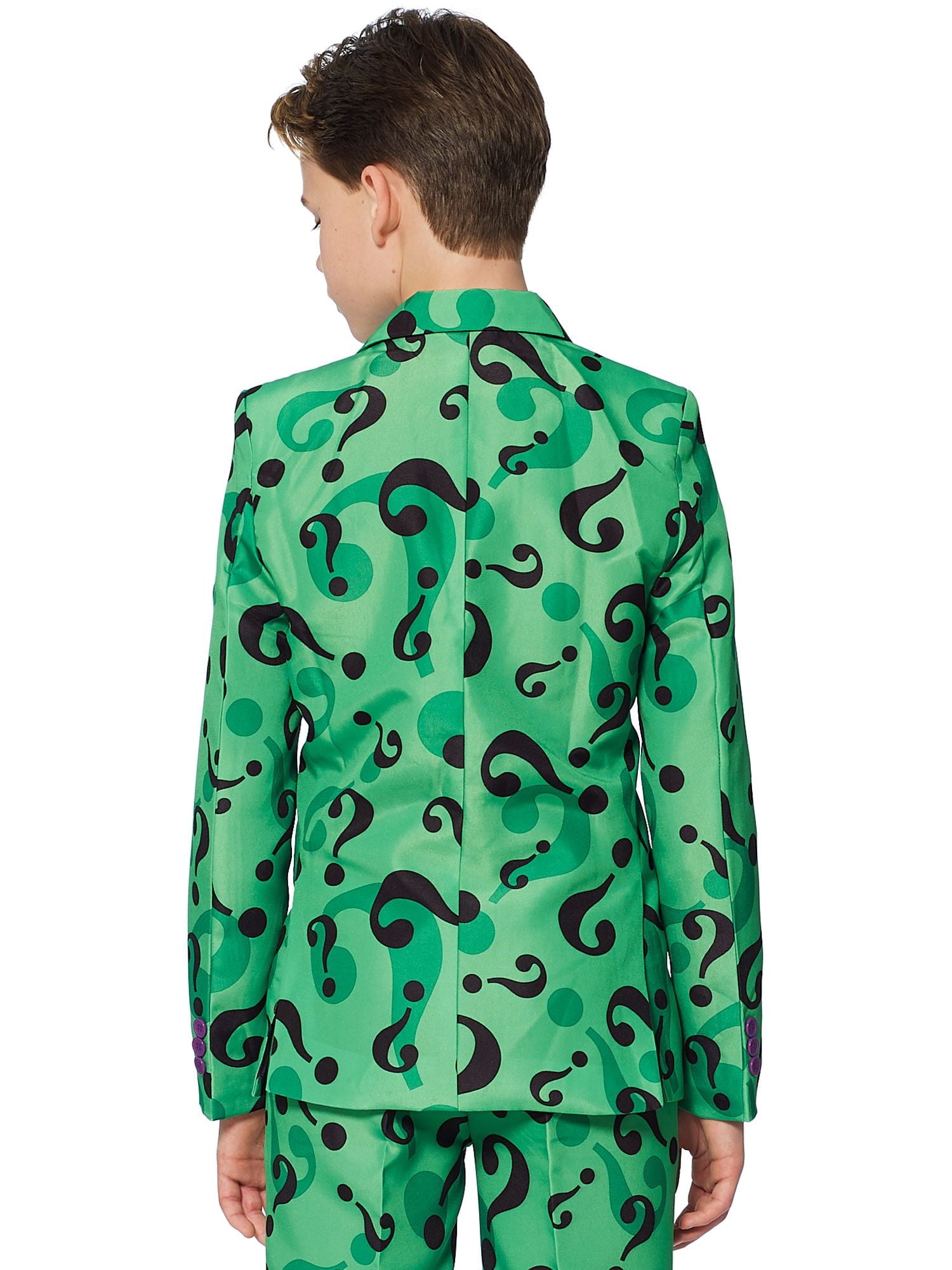 Suitmeister The Riddler Boy's Fancy-Dress with All Over Question Mark Design for Children, Size 4-6