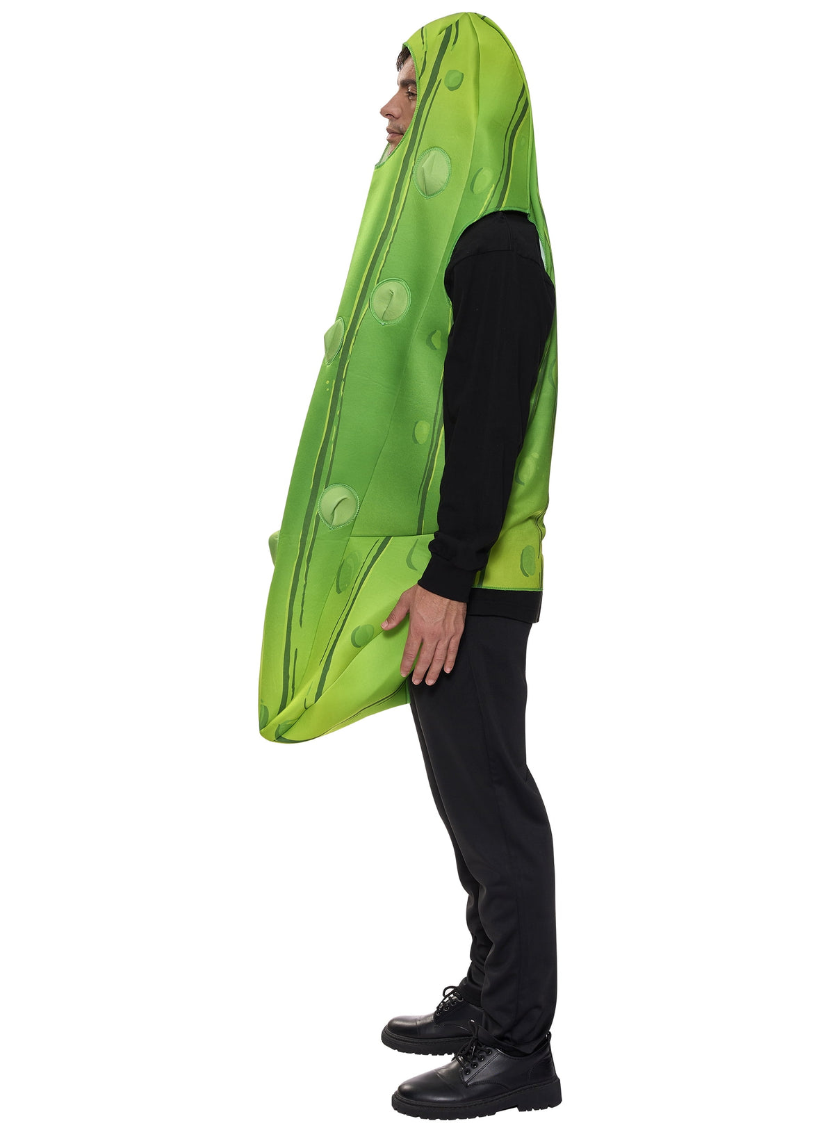 Joyfy Halloween Pickle Costume for Adult, Unisex Food Costume, Funny Costume for Men, Fruit Jumpsuit for Halloween Fancy Dress Costume