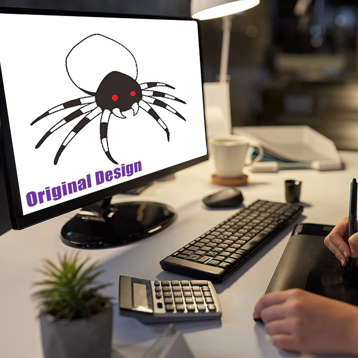 GOOSH Halloween Inflatable 6 FT Spider Inflatables Outdoor Decorations with Magic Light, Scary Inflatable Halloween Spider Blow Up Spider, Halloween Blow Up Decorations Outside Clearance for Holiday