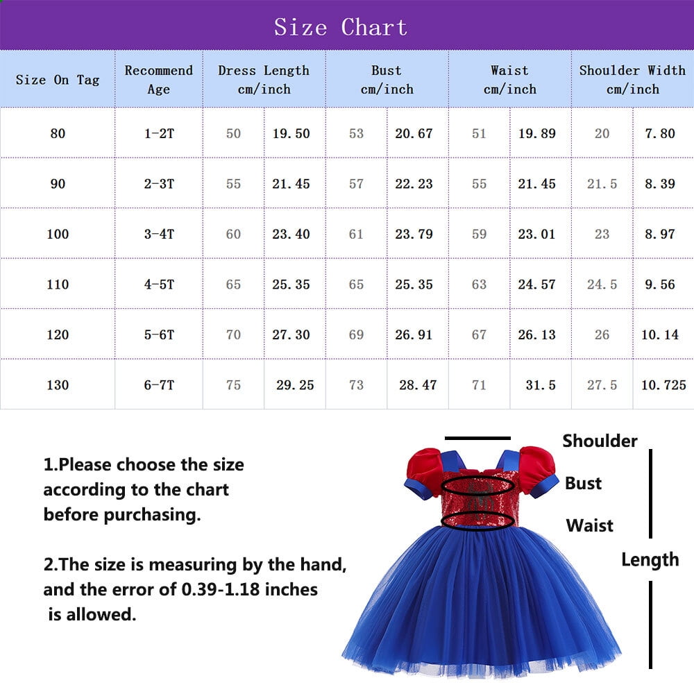 Girls Cartoon Costume Dress with Headband Short Sleeves Sequins Halloween Party Cosplay Dress Up