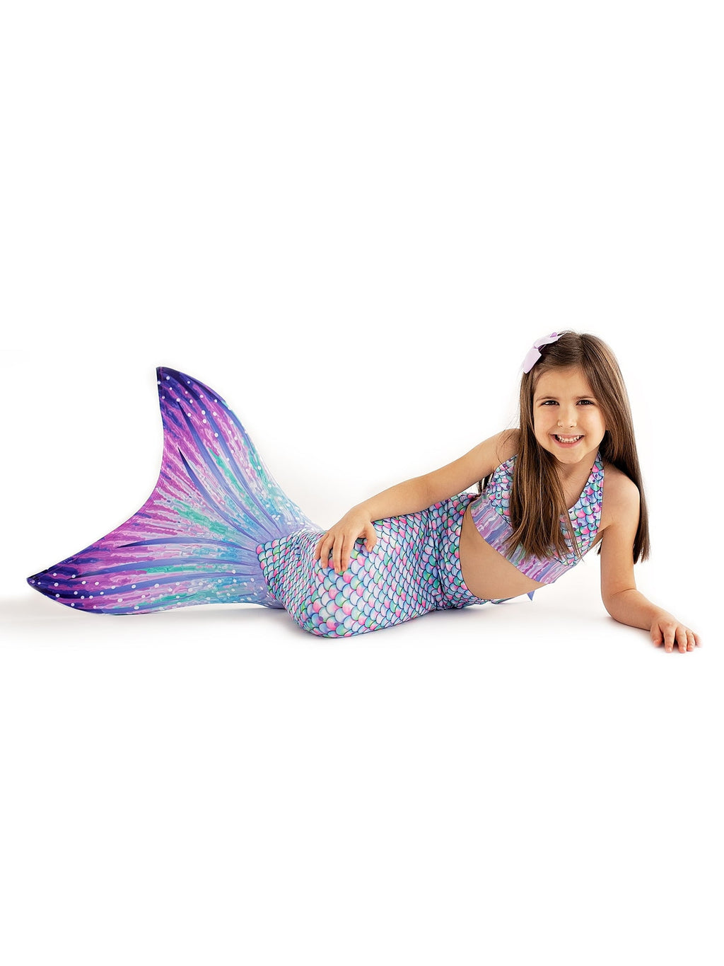 Sun Tail Mermaid Blue Lagoon Tail Skin, Size Child Extra Large (Monofin Not included) for Girls