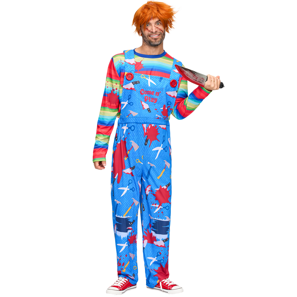 Joyfy Creepy Doll Costume for Women, Family Matching Killer Doll Costume for Halloween Fancy Dress up Cosplay