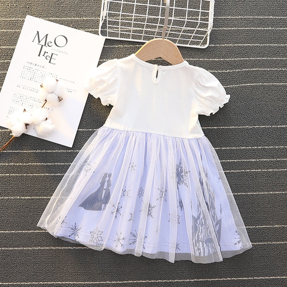 WIBACKER 1-6T Toddler Kid Baby Girls Fancy Party Puff Sleeve Princess Dress Cosplay Costume Dress Up