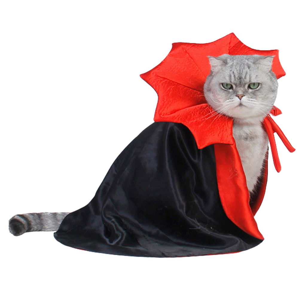 Pet Halloween Vampire Baron Cloak, Festival Cosplay Robe, Pet Halloween Costume Clothes Suit for Medium and Large Cats and Dogs