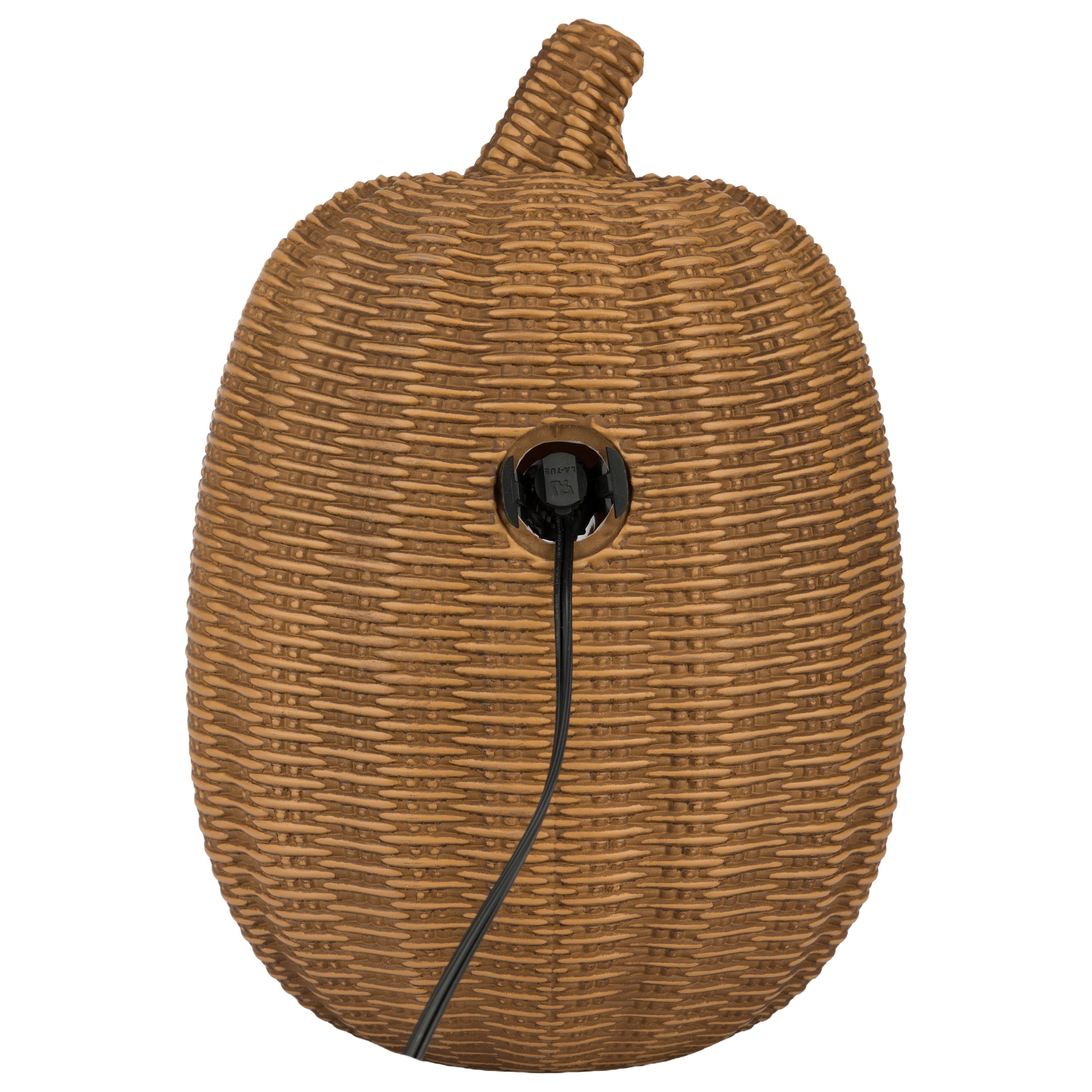 Light-Up Blow Mold Woven Jack-o'-Lantern Decoration, Brown, 12", Halloween by Way To Celebrate
