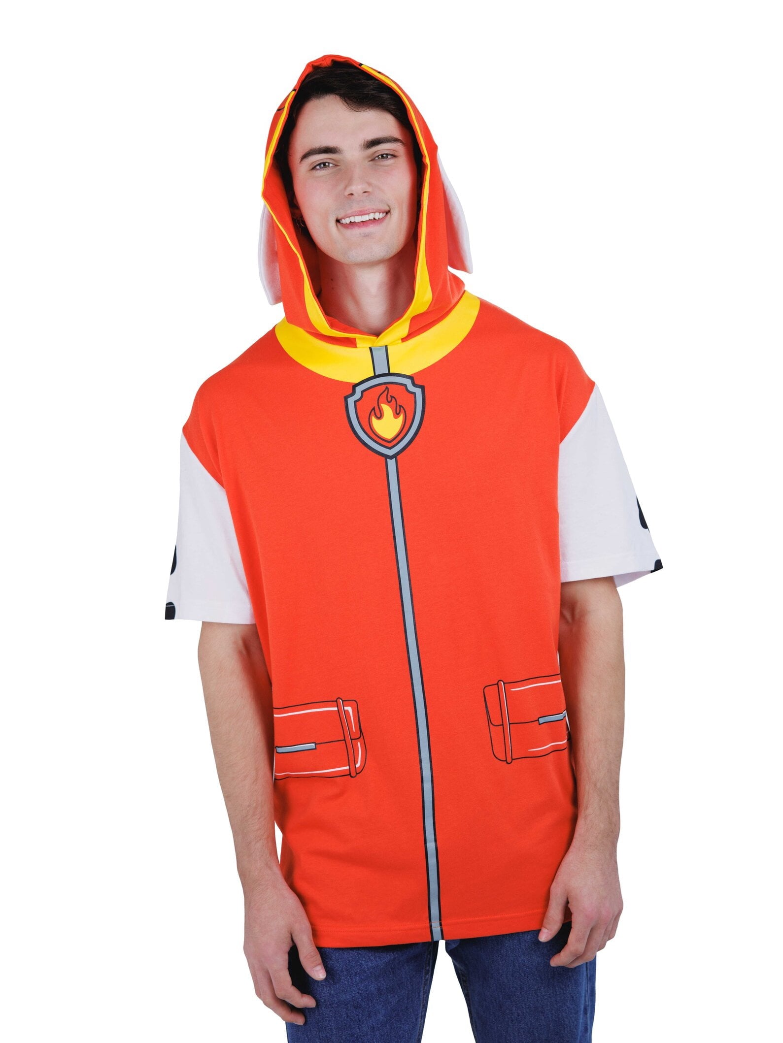 Paw Patrol Little Boys' Cosplay Hooded T-Shirt Chase Royal Blue