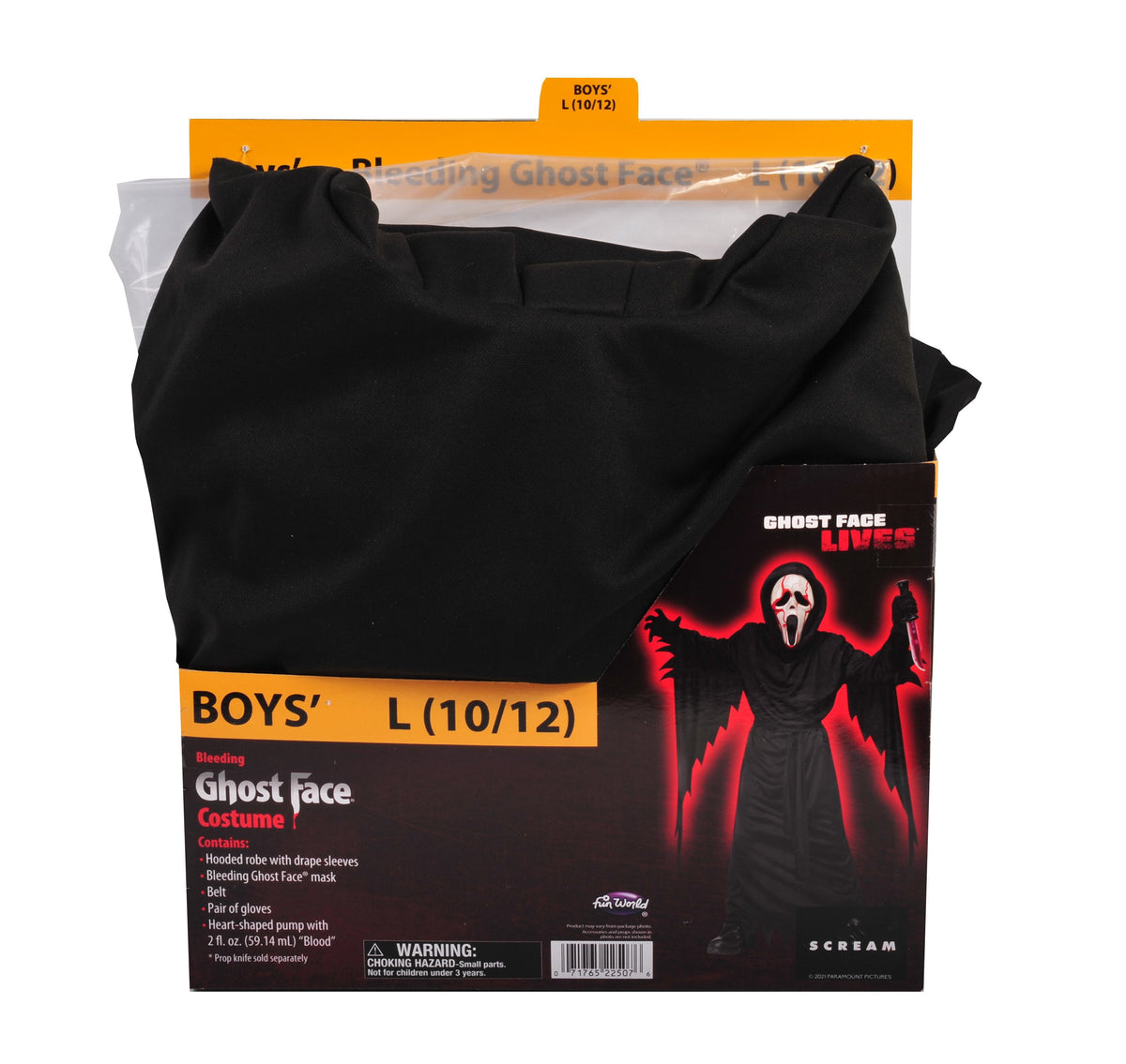 Bleeding Ghost Face 5pc, Halloween Costume for Children, Boys Size M (8), by Fun World