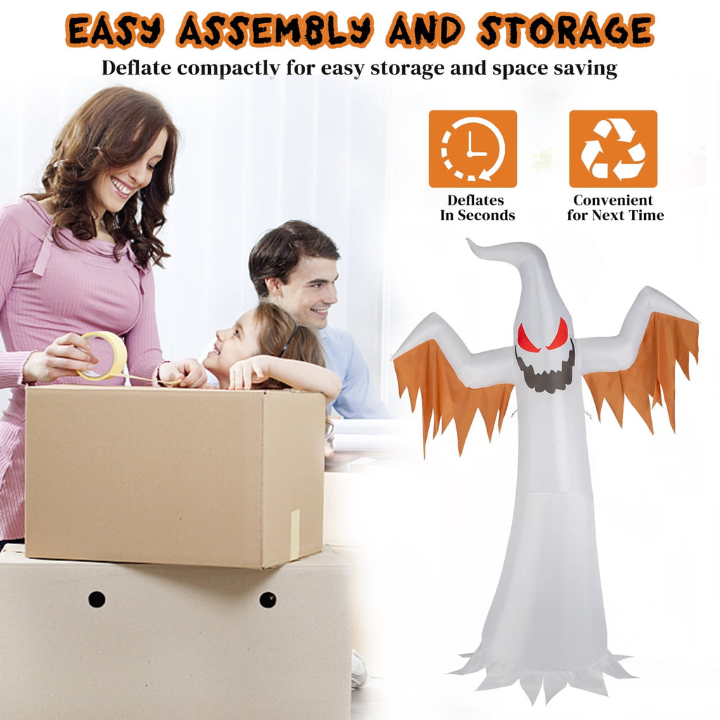 UBesGoo Inflatable Halloween Decoration 12 FT Giant Ghost for Halloween Party Outdoor, Yard, Garden, Lawn Decorations