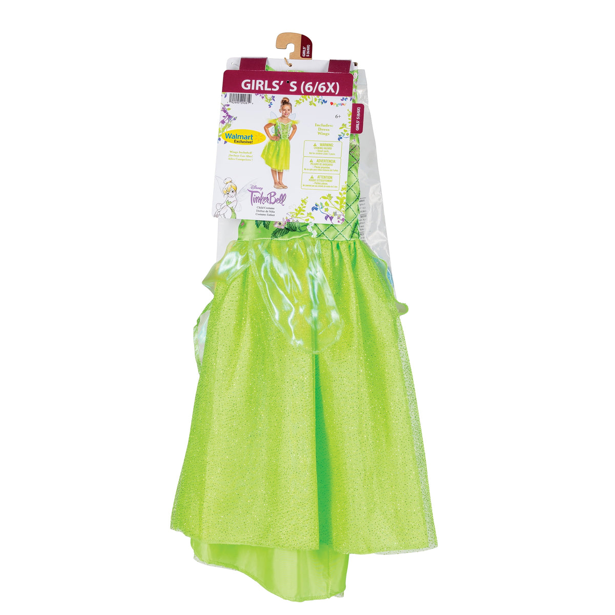 Disney Tinker Bell Halloween Costume for Children, Girls Size XS (4/5), by Disguise