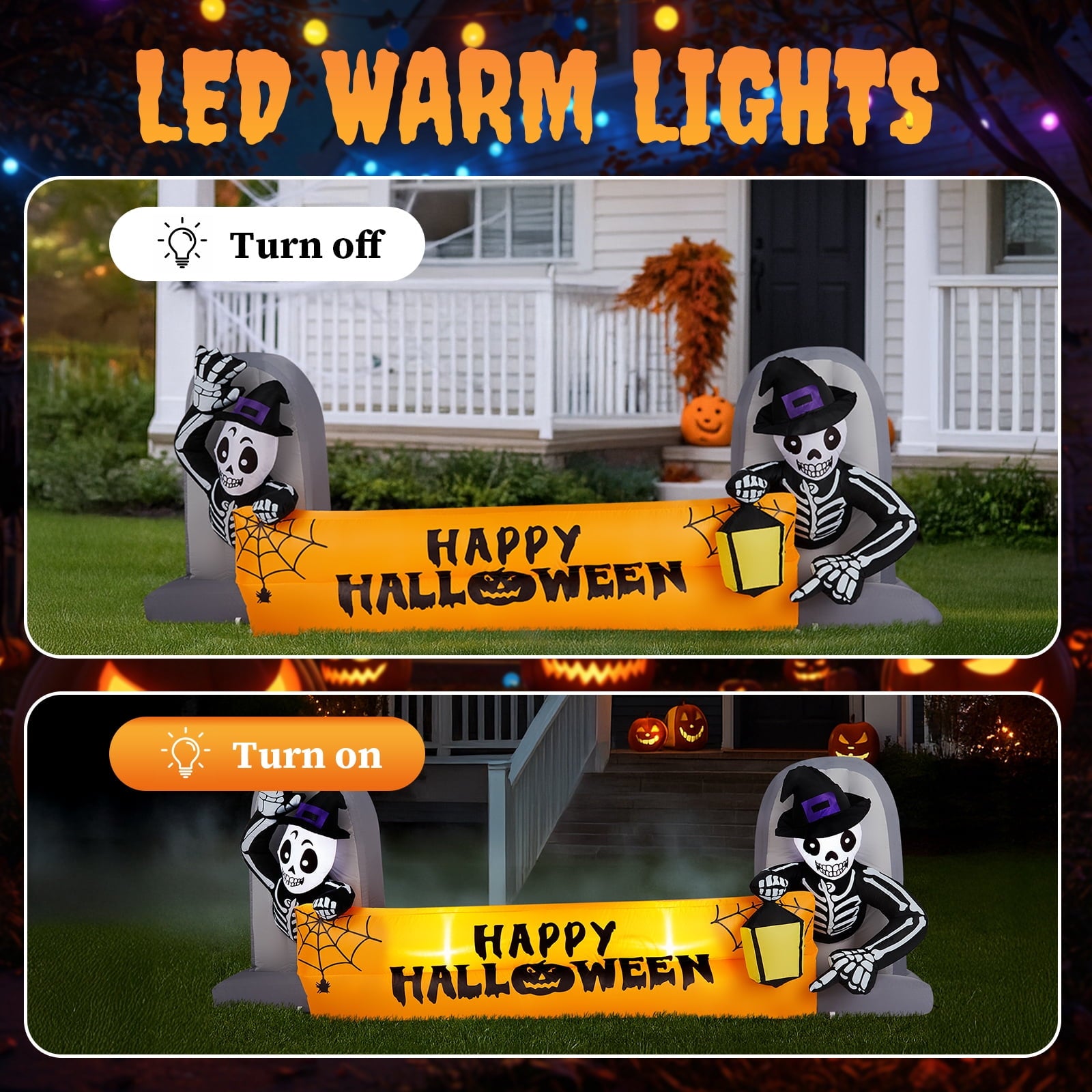 Zimtown 10 FT Halloween Inflatables Ghost Tombs Decor Outdoor Halloween Decoration