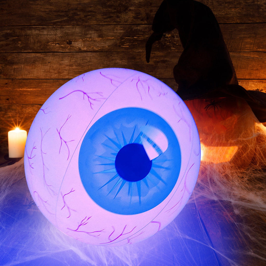 Kdkad Halloween Inflatables Large Set of Eyes Decoration, 23.6 Inch Large LED Glowing Eyes Inflatable Set, Blow Ups Eyes for Yard Horror Parties & Blow-Up Displays