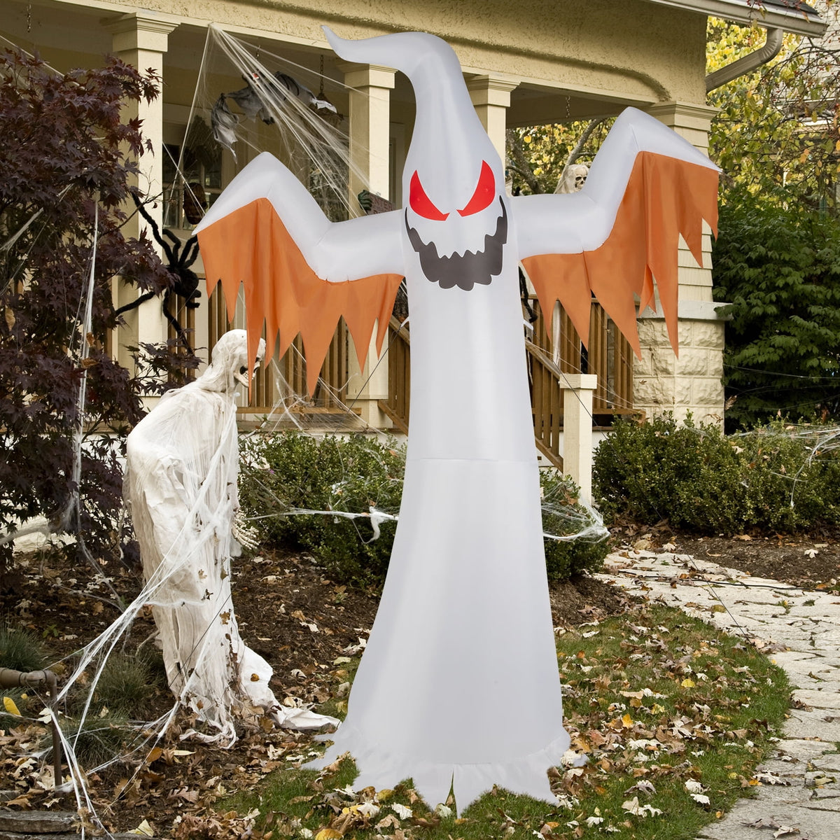 UBesGoo Inflatable Halloween Decoration 12 FT Giant Ghost for Halloween Party Outdoor, Yard, Garden, Lawn Decorations