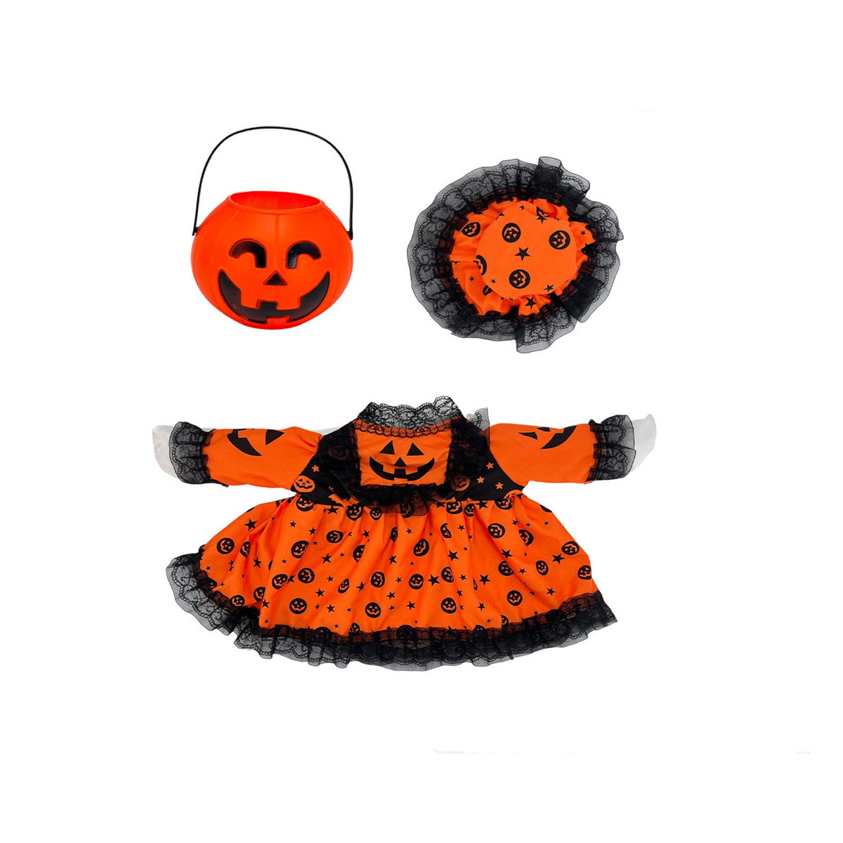 Bat Witch Hat Spiderweb Halloween Goose Clothes Fit 17/23In Cement Plastic Lawn Goose, Stylish Full Set for Outdoor Yard Patio Garden Seasonal Halloween Home Ornamental Arrangement