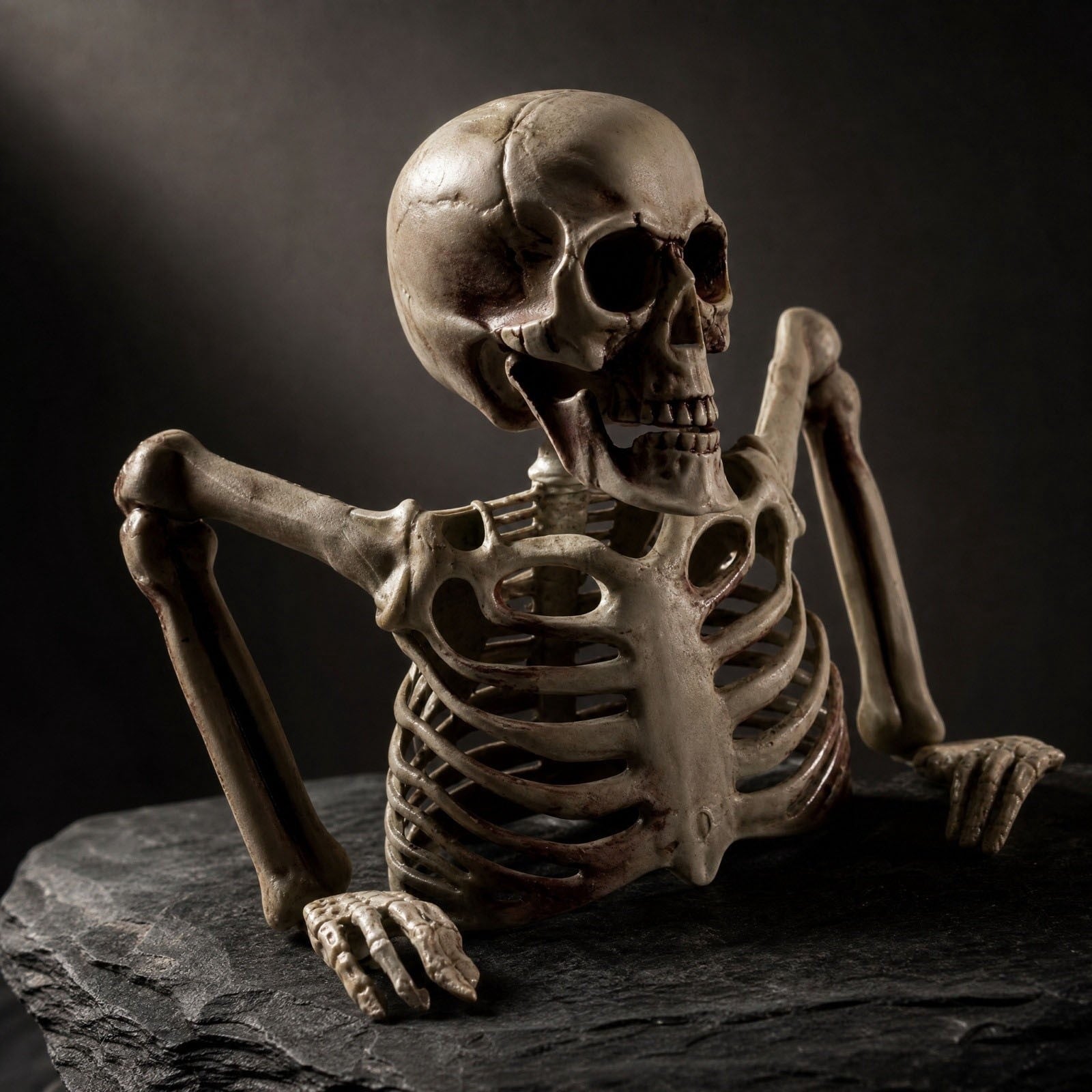 Halloween Skeleton Snake Prop Realistic Scary Serpent Decorative Ornament, Spooky Scene Setup Skeleton Decor Haunted House Party Prop, Home Shop Display Halloween Skeleton Holiday Ornament Gift