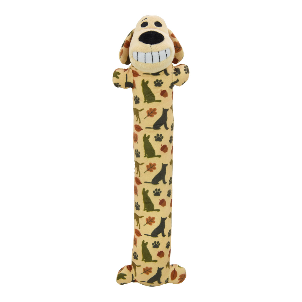 Multipet Fall Pattern 12” Smiling Dog 2pc Dog Toy Value Pack