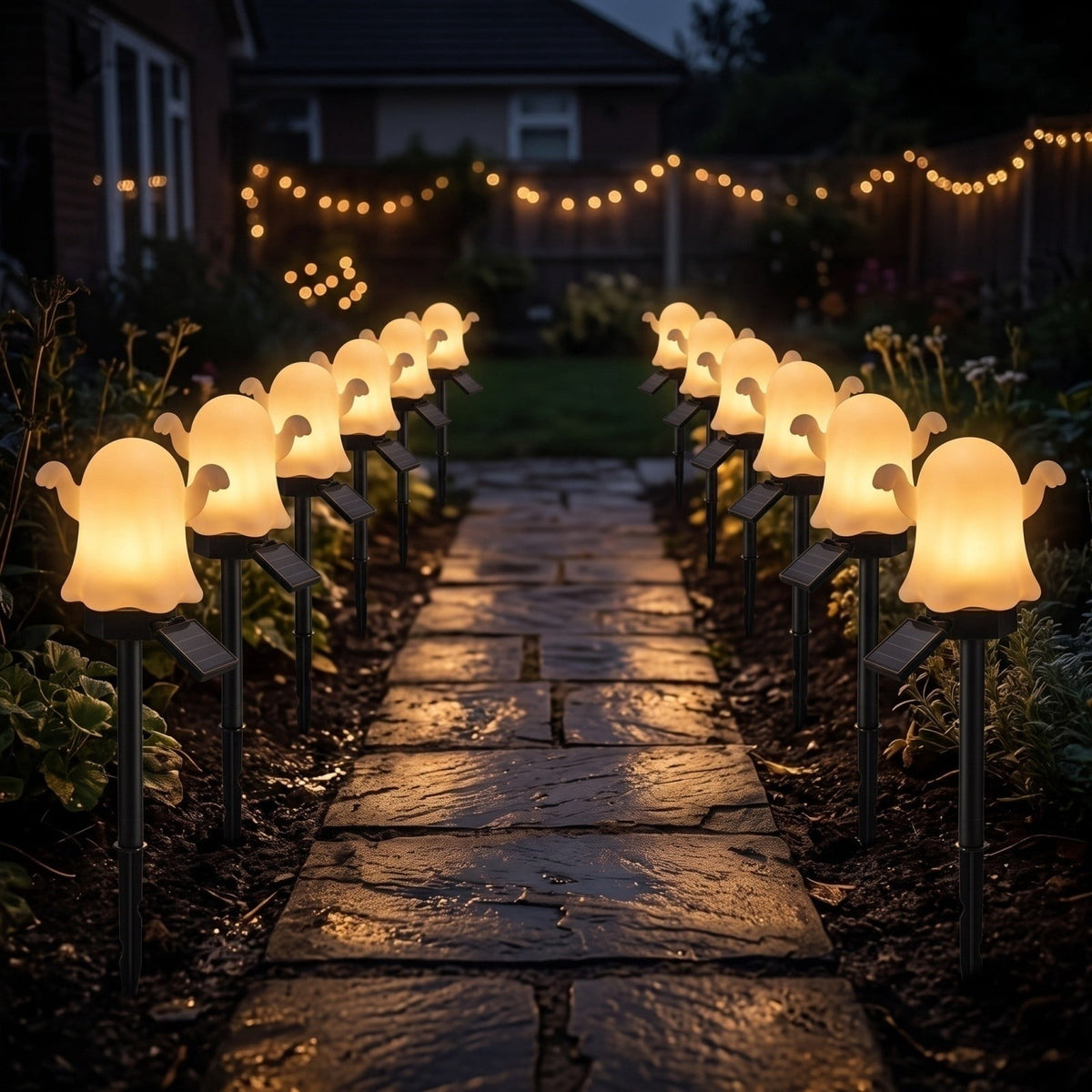 Halloween Pumpkin Garden Stake Light, Glowing Pumpkin Outdoor Yard Decoration for Garden and Courtyard, Decorative Stake Lighting for Spooky Halloween Atmosphere 16.14*3.35Inch,1PC