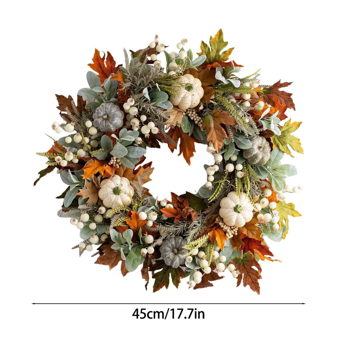 Decorative Wreath, Pumpkin Wreathfall Pumpkin Wreath, Year Round Wreath for Front Door, Artificial Wreath, Front Door Wreath, Family Farmhouse Decor and Spring Wreath, Easter Wreath