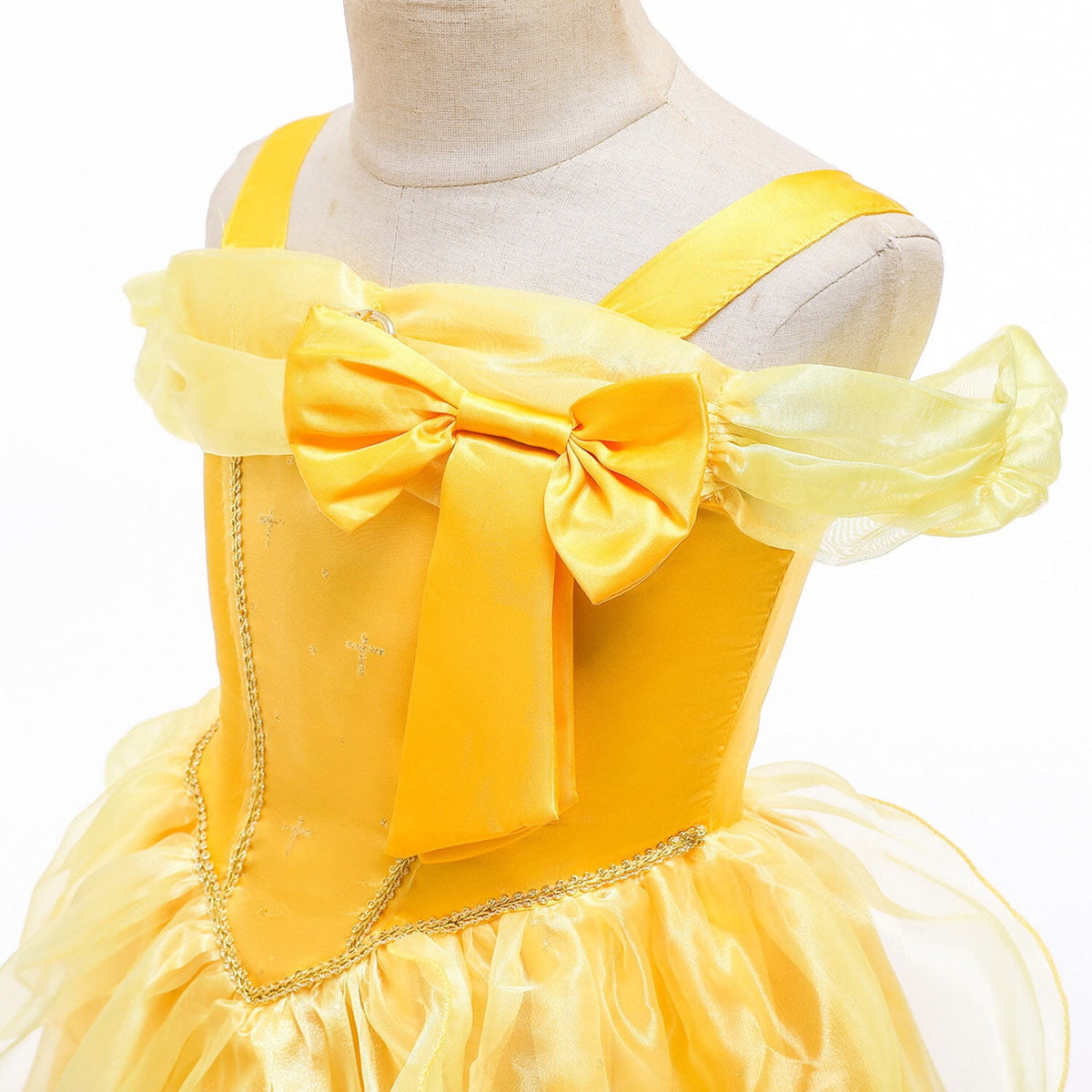 HAWEE Princess Dress up Birthday Party Fairy Yellow Costume for Toddler Girls
