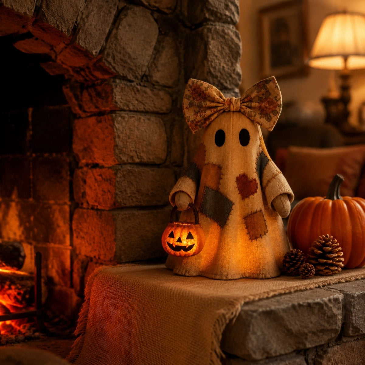 Ghost Bubble Bath LampHalloween Bathroom Decor Gifts Under 20 Bathtub Ghost & Dog Resin Figurine, Warm LED Halloween Tabletop Decor for Bathroom, Bedroom, Kids Room & Fall Home Accent