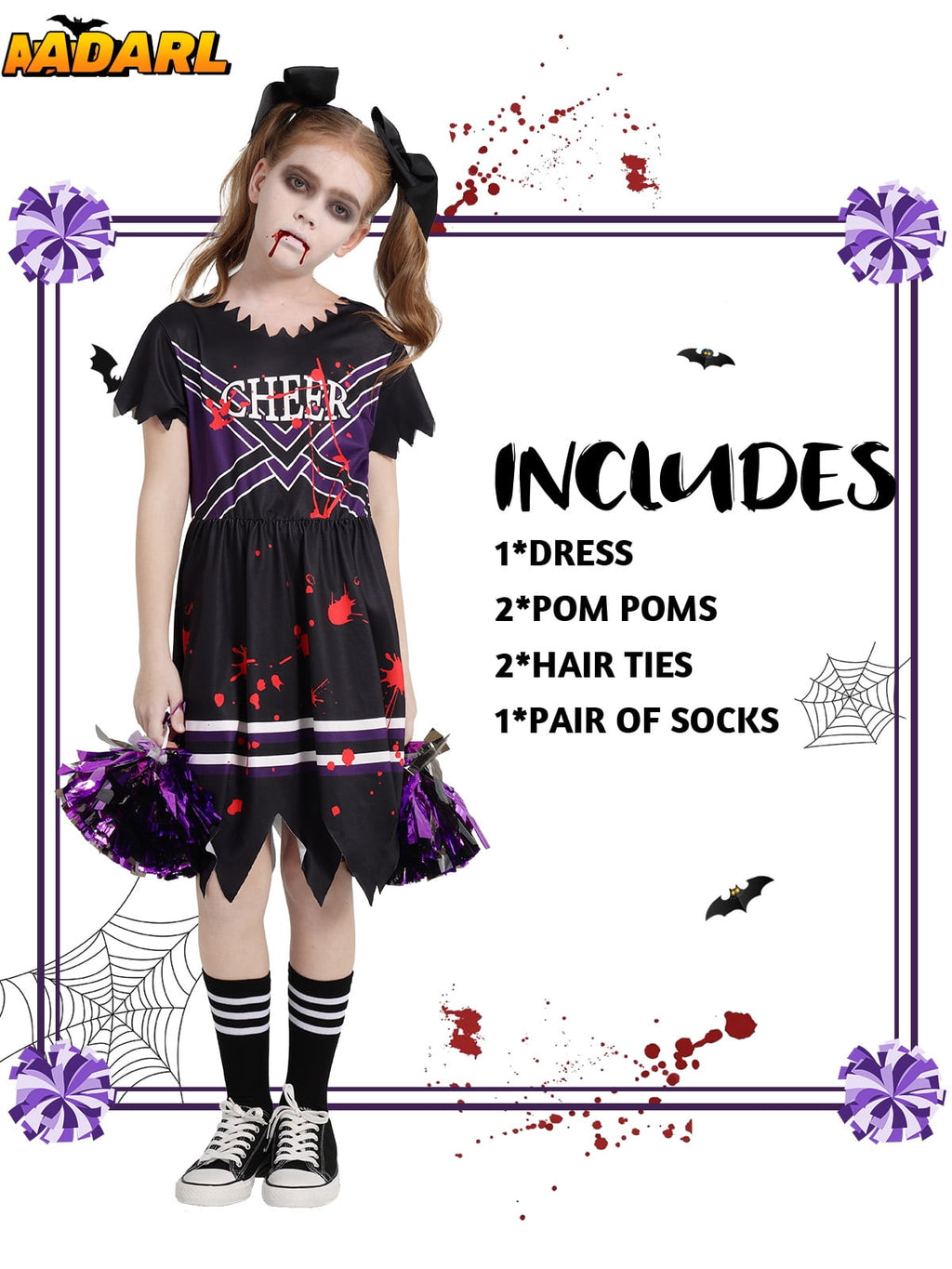 Little Girls Holiday Outfits Short Sleeve Tutu Skirt + Leggings + Arm Sleeves Set, Size 4-8 Years
