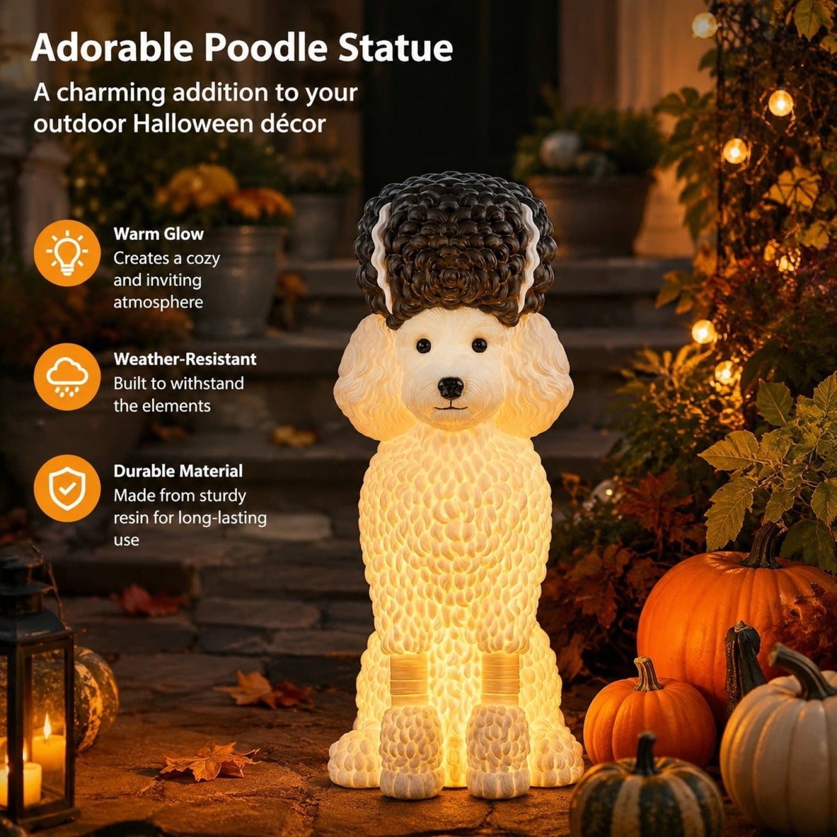 Clearance! Christmas Golden Retriever Statue with LED Lights, Cute Dog Holding Puppy Figurine, Christmas Decoration Indoor Outdoor, Gift for Kiddo Adults