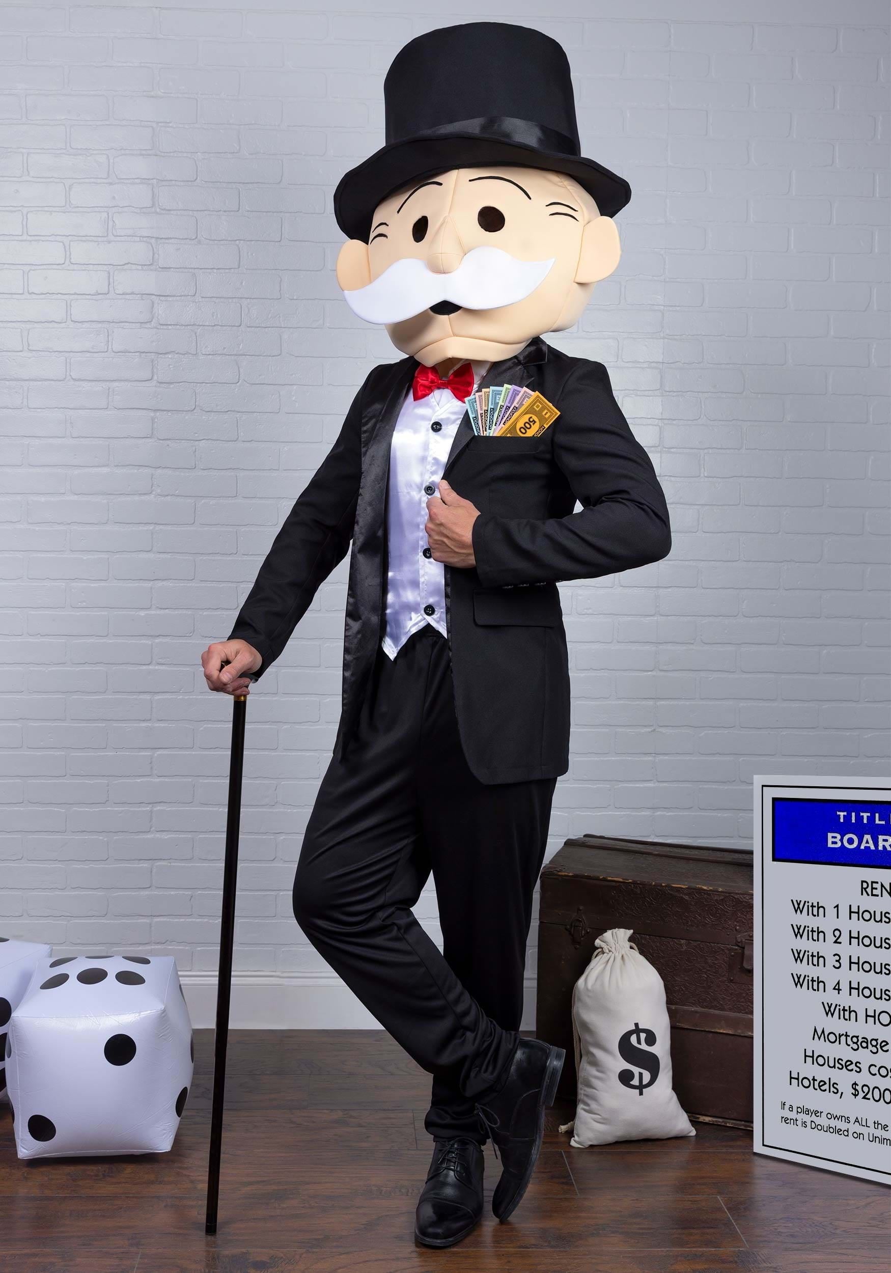 FUN Costumes Mr. Monopoly Fancy-Dress Costume for Men with Snazzy Suit Jacket, Adult Size M
