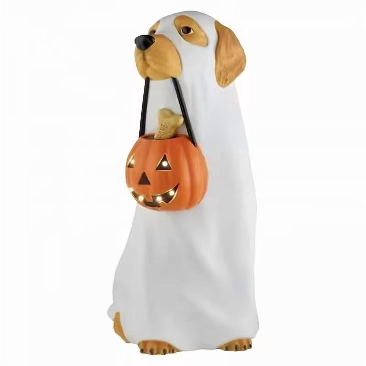 Ghost Bubble Bath LampHalloween Bathroom Decor Gifts Under 20 Bathtub Ghost & Dog Resin Figurine, Warm LED Halloween Tabletop Decor for Bathroom, Bedroom, Kids Room & Fall Home Accent