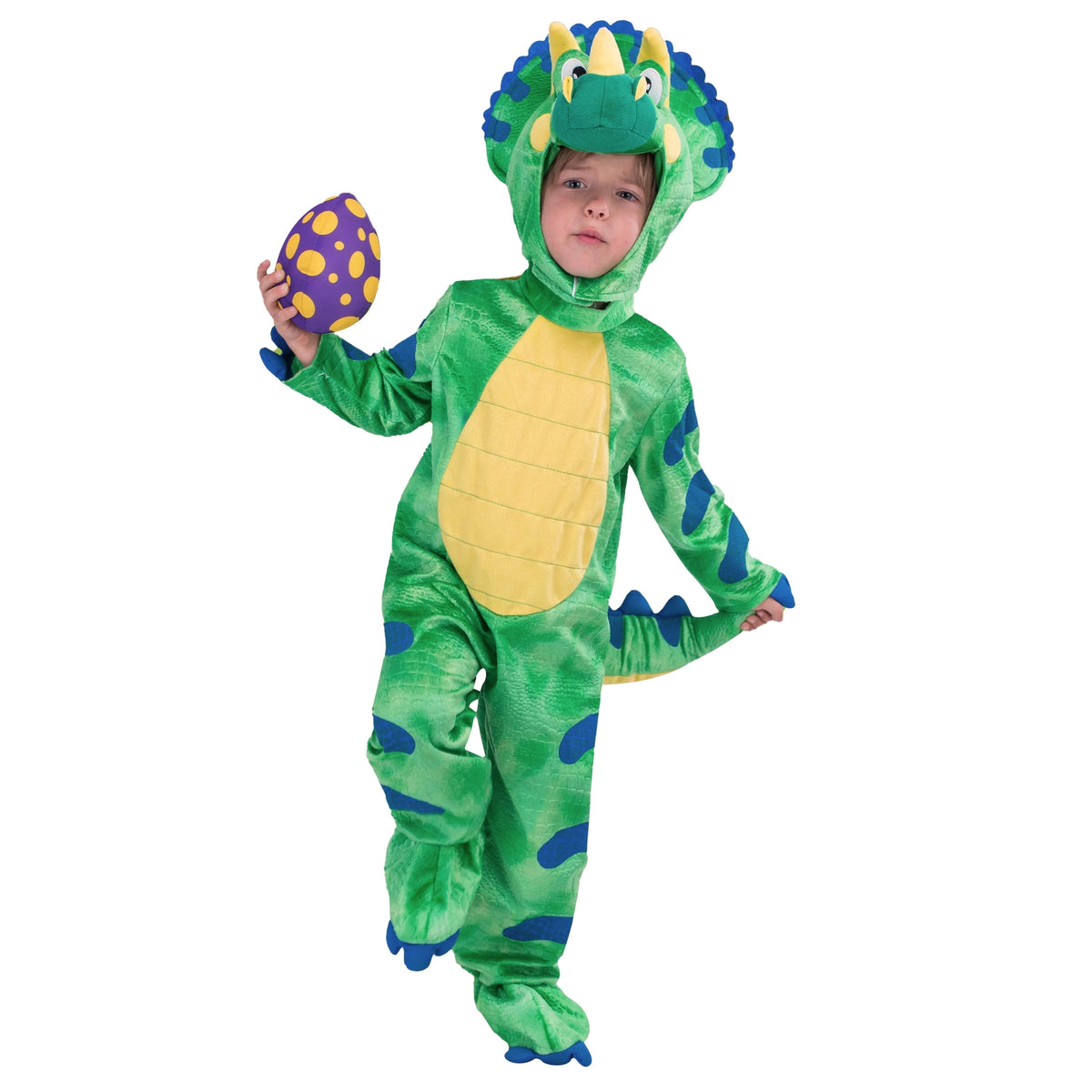 Joyfy Halloween Realistic Blue Tyrannosaurus Rex Children's Dinosaur Costume (with Egg) Suitable for Infant and Toddler Halloween Dress up Party