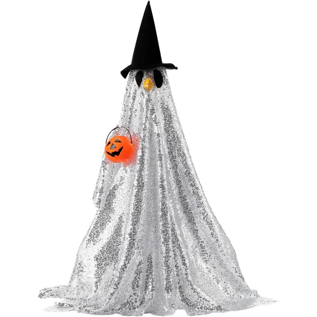 Bat Witch Hat Spiderweb Halloween Goose Clothes Fit 17/23In Cement Plastic Lawn Goose, Stylish Full Set for Outdoor Yard Patio Garden Seasonal Halloween Home Ornamental Arrangement