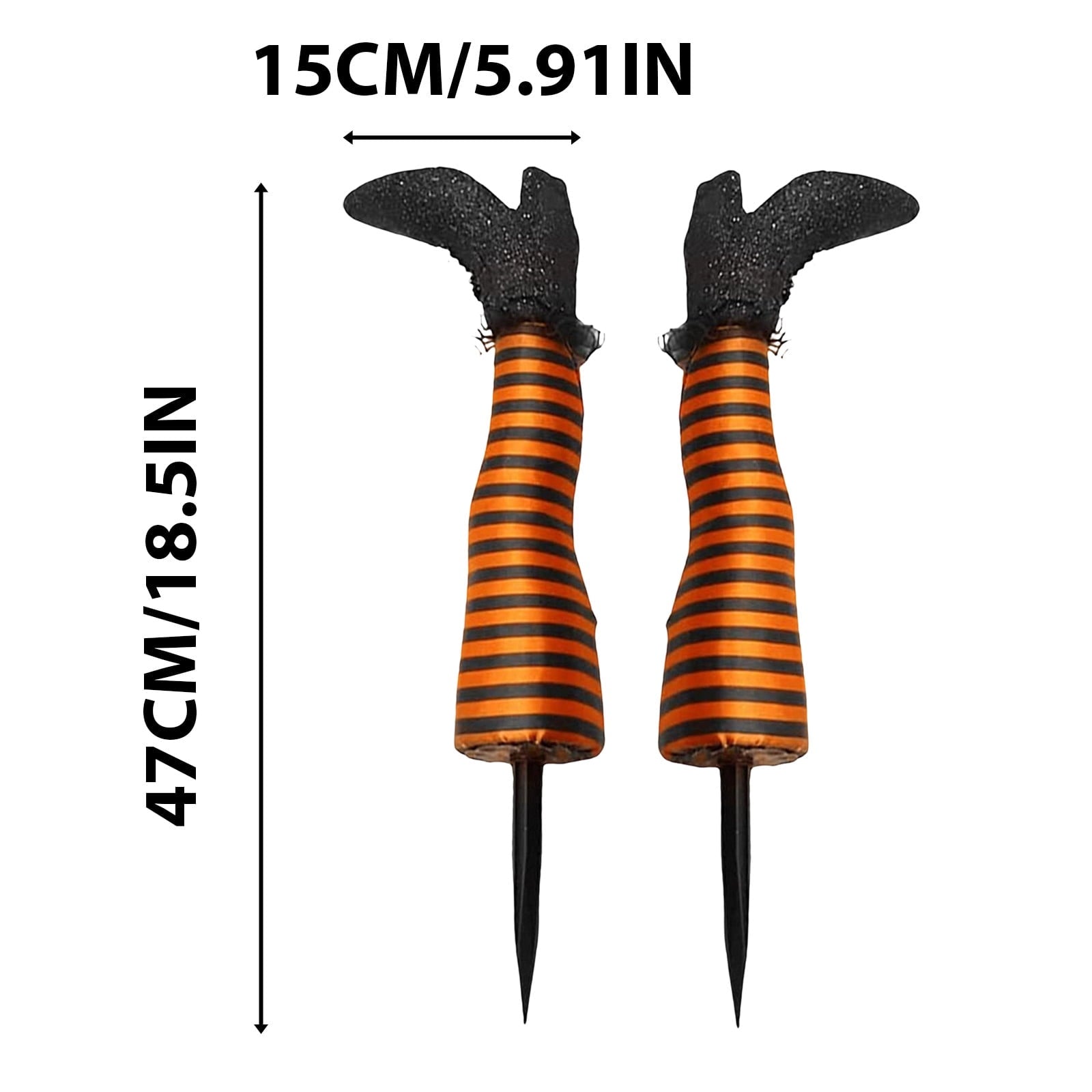 Halloween Decorations Outdoor Witch Legs Yard Stakes, 18.5" Witch Halloween Graveyard Lawn, Yard, Prop and Patio Decorations
