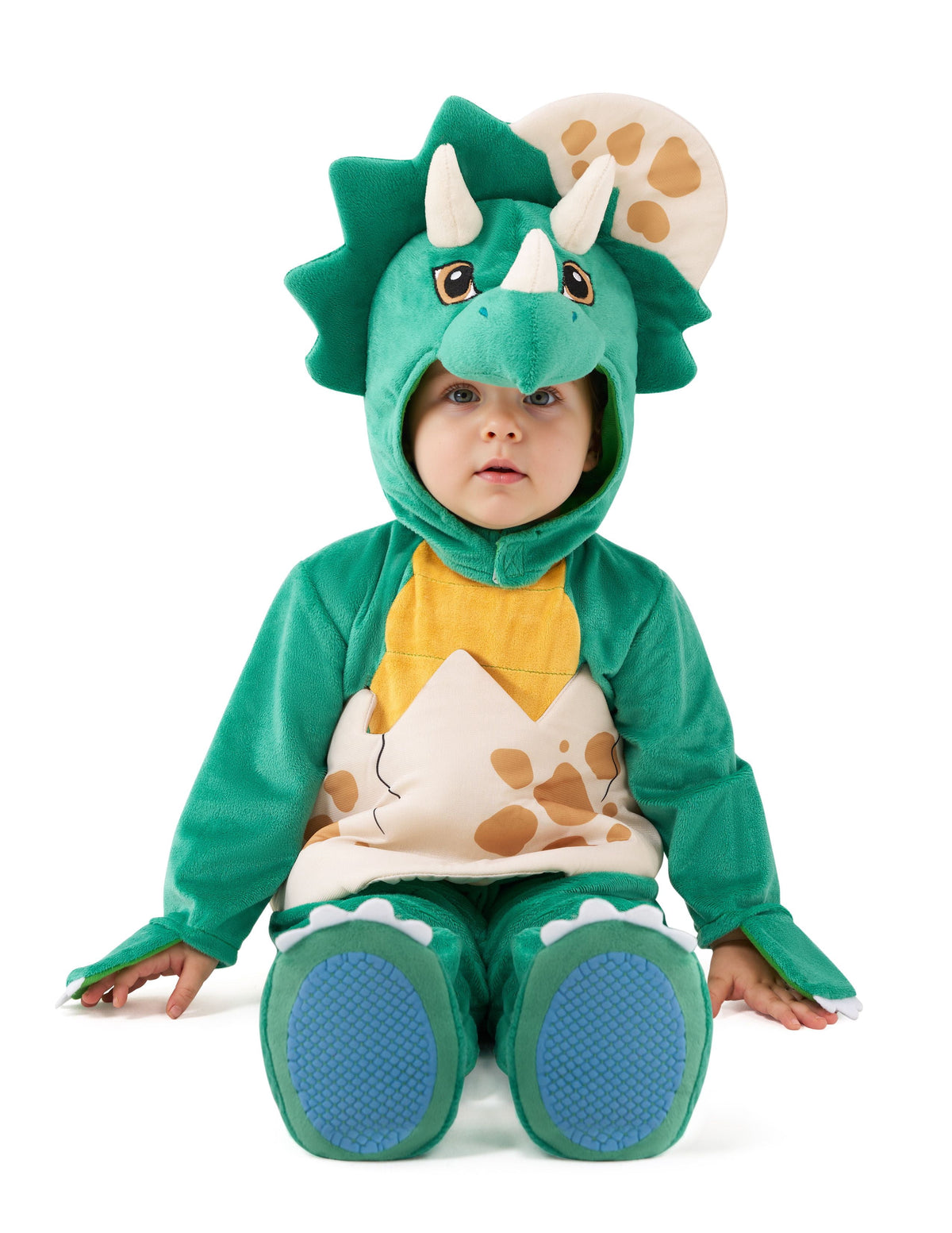 Joyfy Halloween Realistic Blue Tyrannosaurus Rex Children's Dinosaur Costume (with Egg) Suitable for Infant and Toddler Halloween Dress up Party