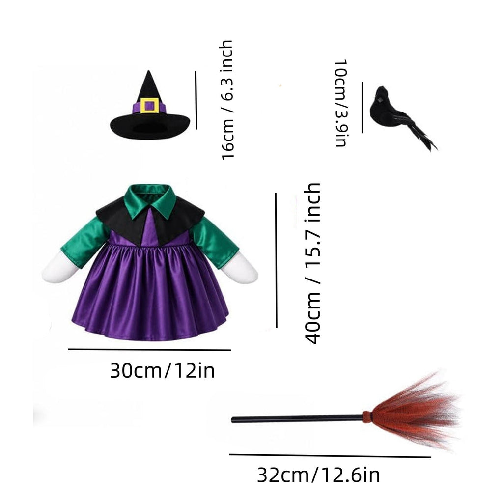 Thanksgiving Harvest Outfit for 23" Porch Goose, Goose Fall Theme Dress in White&Orange with Headwear Fall Harvest Decor for 23" Goose Outdoor Patio Yard Lawn Decoration