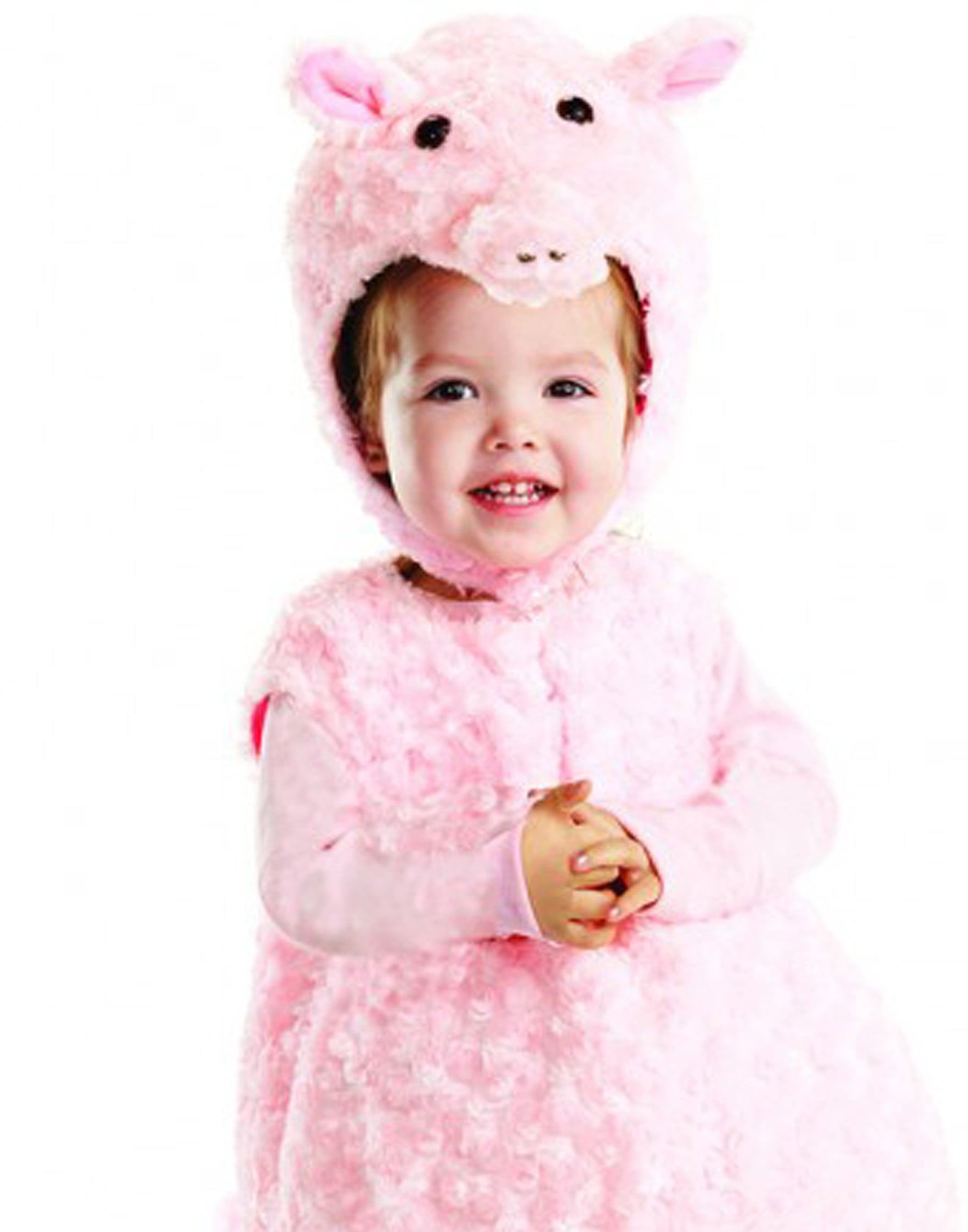 Underwraps Piglet Fancy-Dress Costume with Plush Swirl Fur for Toddlers, Sizes 2-4