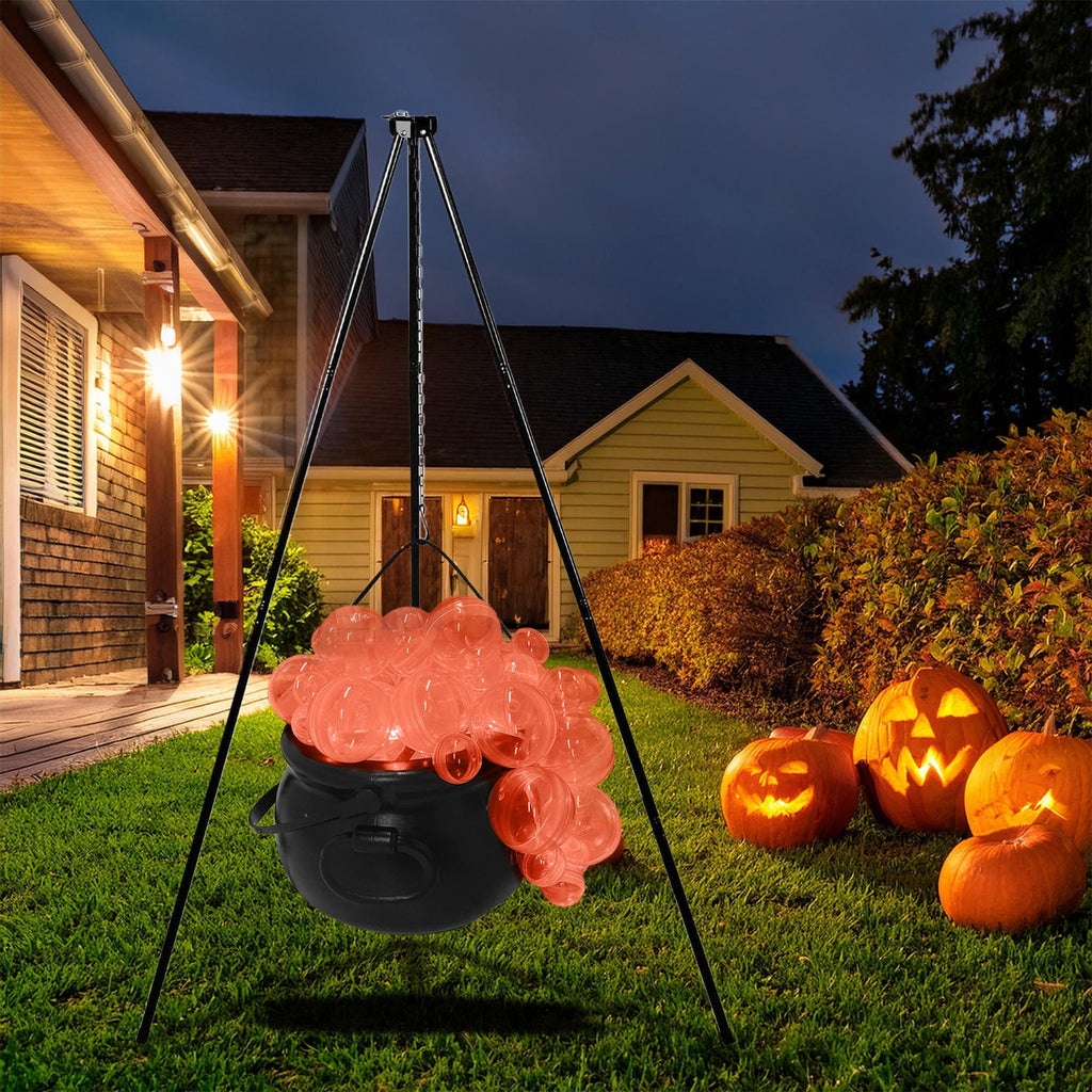 Muecwrye Halloween Decorations Outdoor, Halloween Clearance! Halloween Witches Cauldron with Lights, DIY Bubbling Cauldron Set Decor for Home Porch Outside, Halloween Party Supplies( Without Tripod)