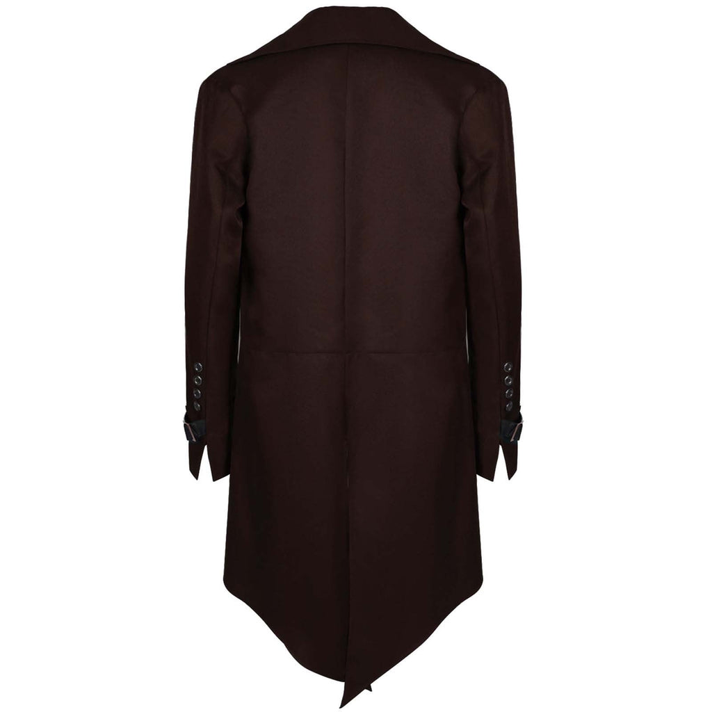 QATAINLAV Men's Vintage Steampunk Gothic Victorian Jacket Medieval Renaissance Pirate Frock Coat Formal Tuxedo Halloween Costumes Birthday Gifts Coffee S