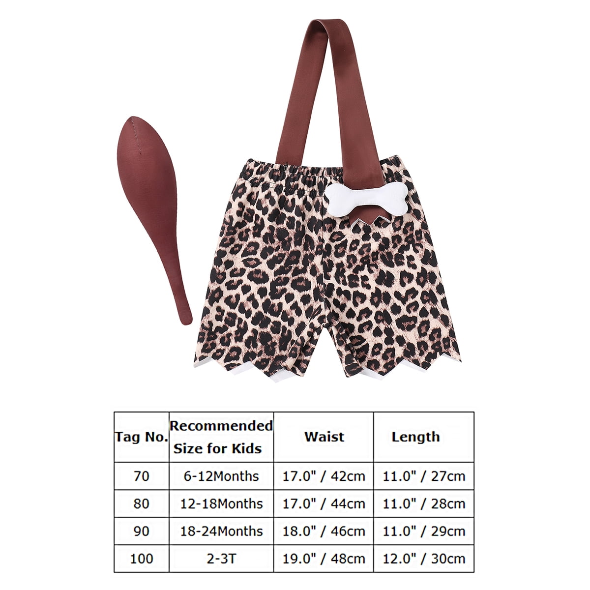 Kids Baby Bam Bam Costume Flintstone Costume Caveman Cavegirl Historical Stone Age Themed Birthday Outfit for Girls Boys Halloween Cosplay Dress Up Photo Shoot 2-3 Years Girl - Orange