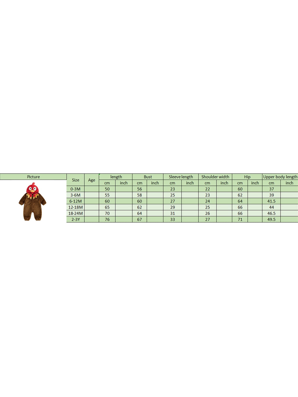 RUINIXCW Toddler Baby Boy Girl Thanksgiving Turkey Costume Newborn Baby Fall Winter Outfit Warm Fleece Hooded Jumpsuit Infant Zipper Romper Snowsuit