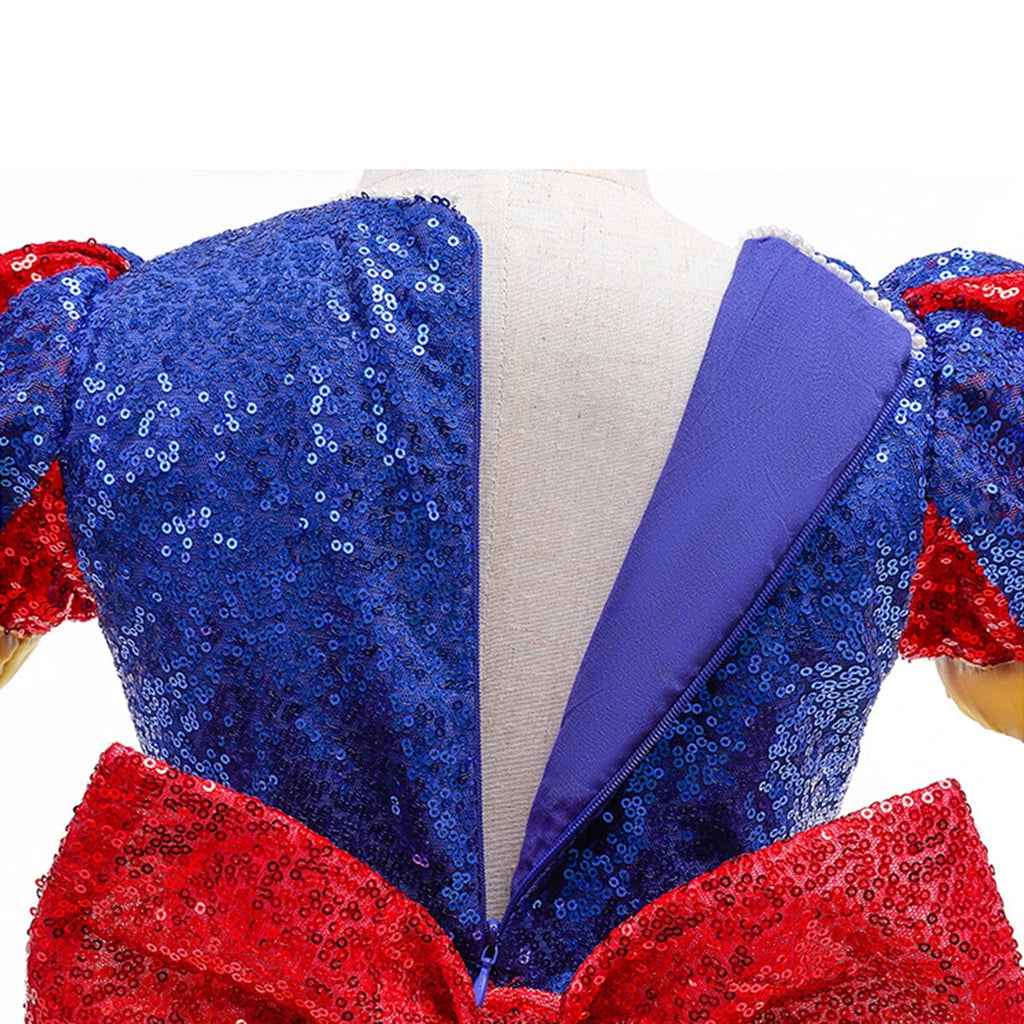 HAWEE Girls' Snow Princess Deluxe Costume Fancy Dress up with Accessories for Girls Halloween Christmas Party