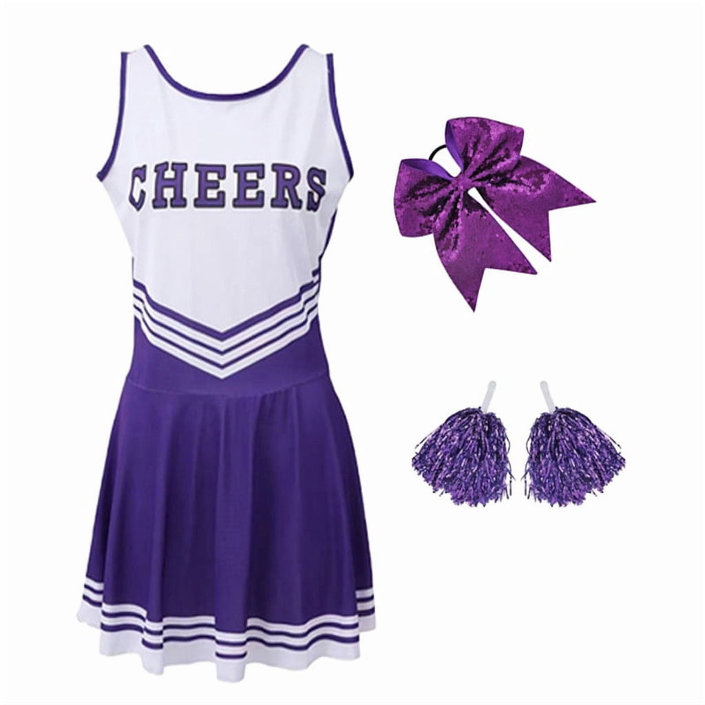 Green Girls Cheerleader Costume Outfit Set,Kids Sleeveless Cheerleading Uniform for Party Birthday Halloween