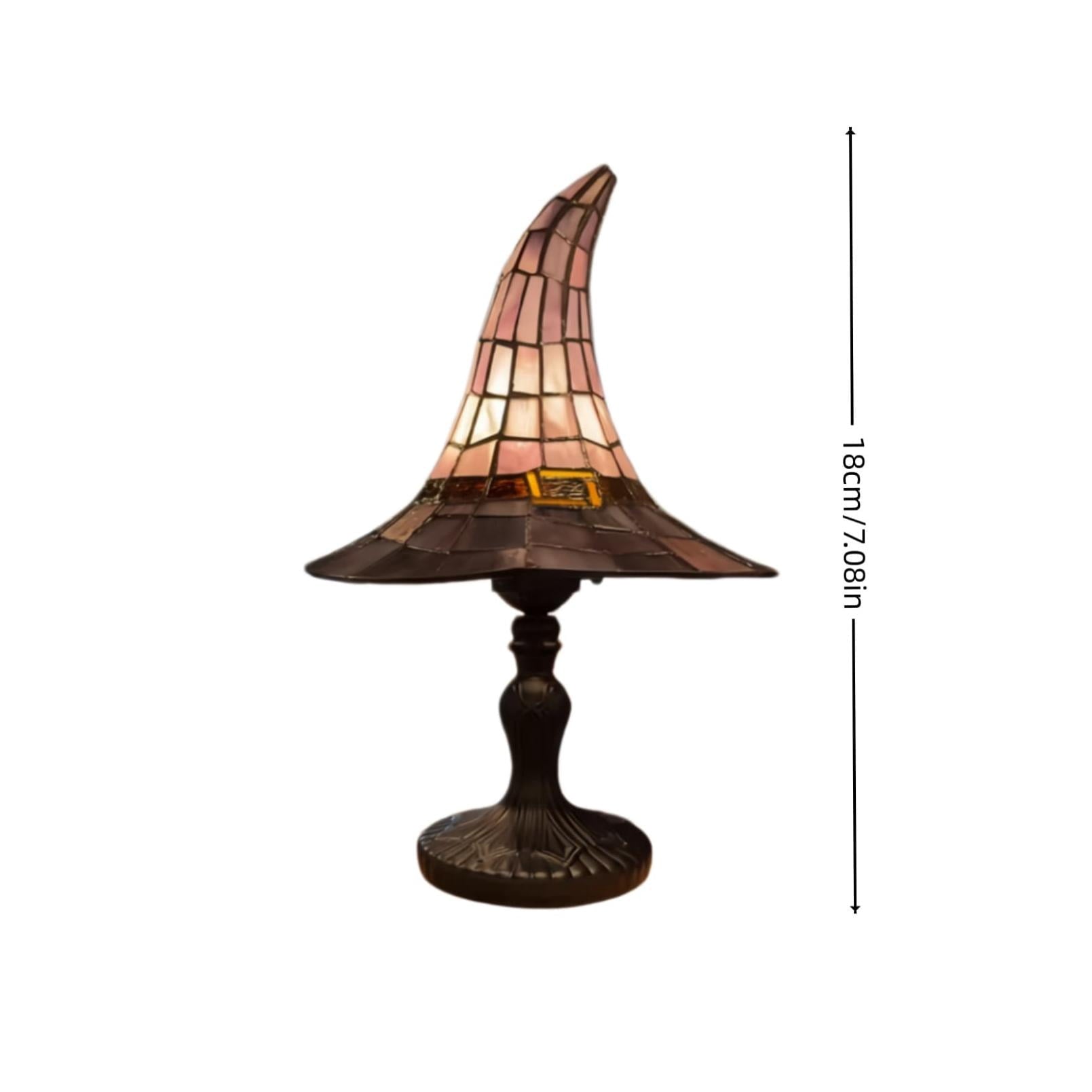 Halloween Decor Witch Hat Lamp, LED Halloween Night Light, Halloween Decorations Indoor, Witchy Decor for Shelf Mantel Table, Gothic Home Decoration