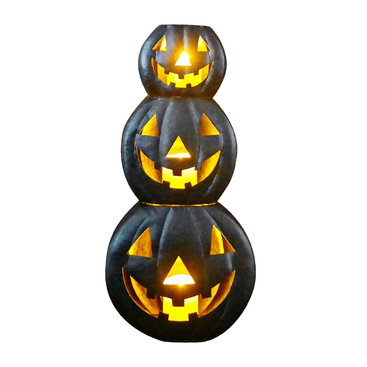 Light-Up Jack-o'-Lantern Set, Black, 3 Pieces, Halloween by Way To Celebrate