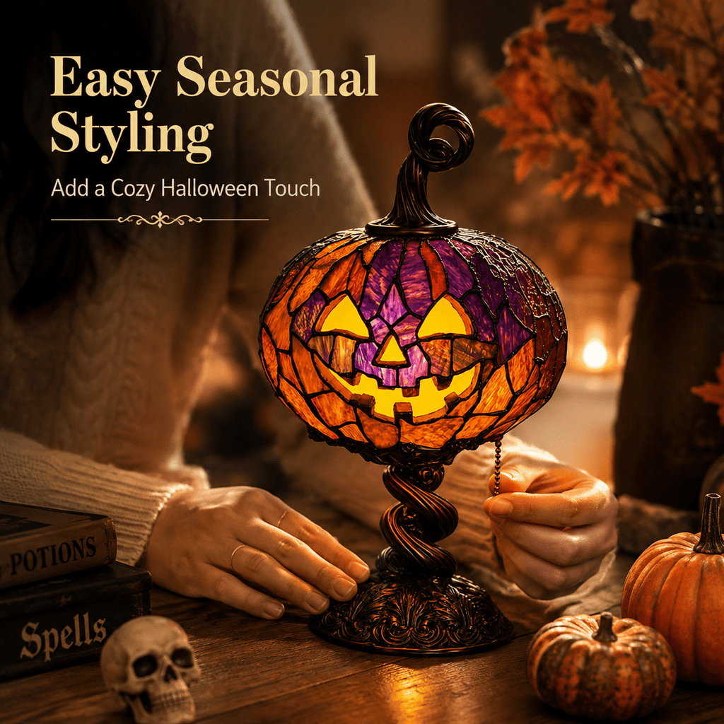 Diceymbol Halloween Decorations and Fall Decor, Halloween Venue Decoration Ghost Props LED Illuminated Ghost Decorations for Tabletop, Mantel, Shelf Indoor Outdoor 9.05 inch