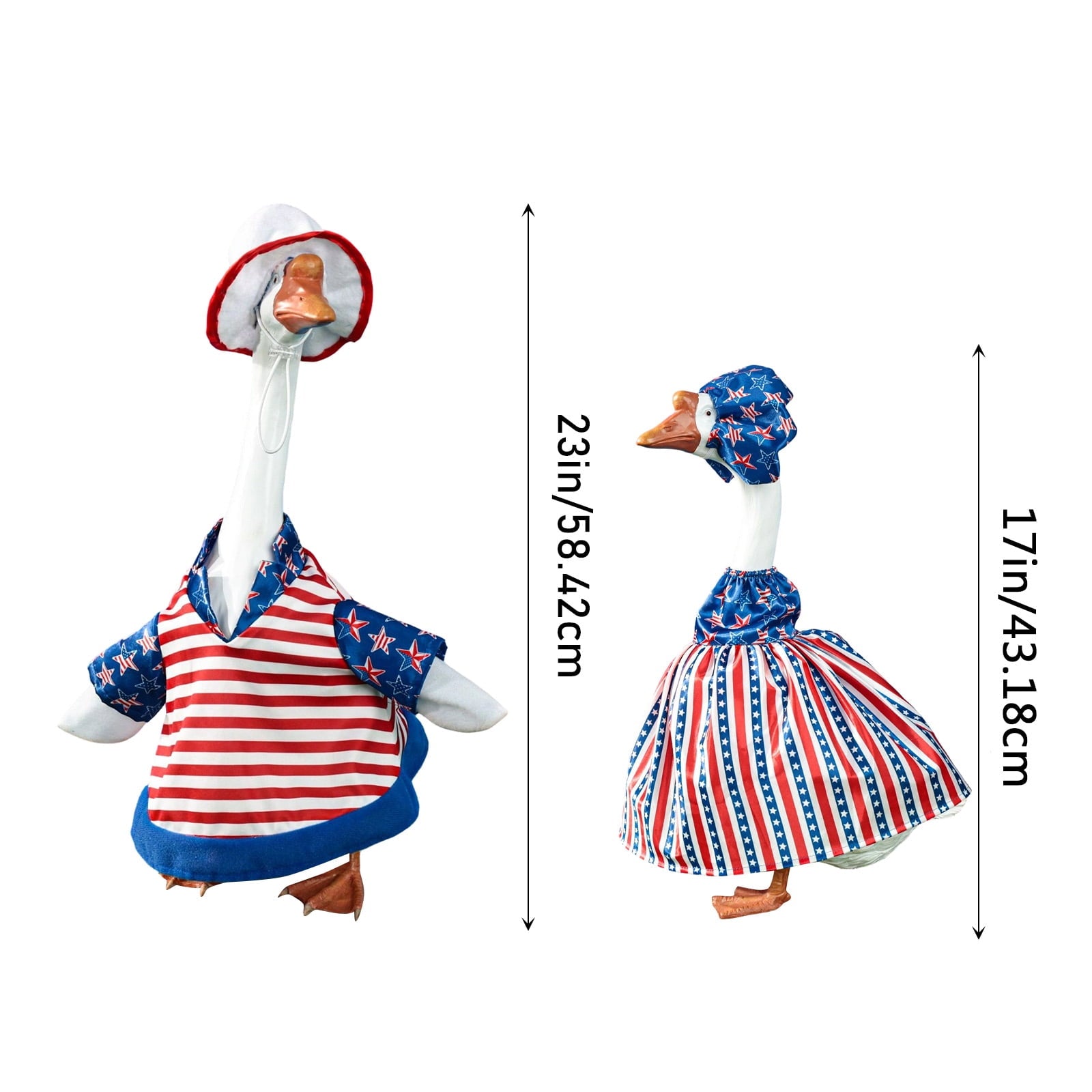 Outdoor Holiday Yard Decor, 23 Inch Porch Goose Outfits, Halloween Pumpkin Themed Porch Goose Clothes, Porch Goose Set with Hat and Treat Bag, Fits Standard 23 Inch Large Porch