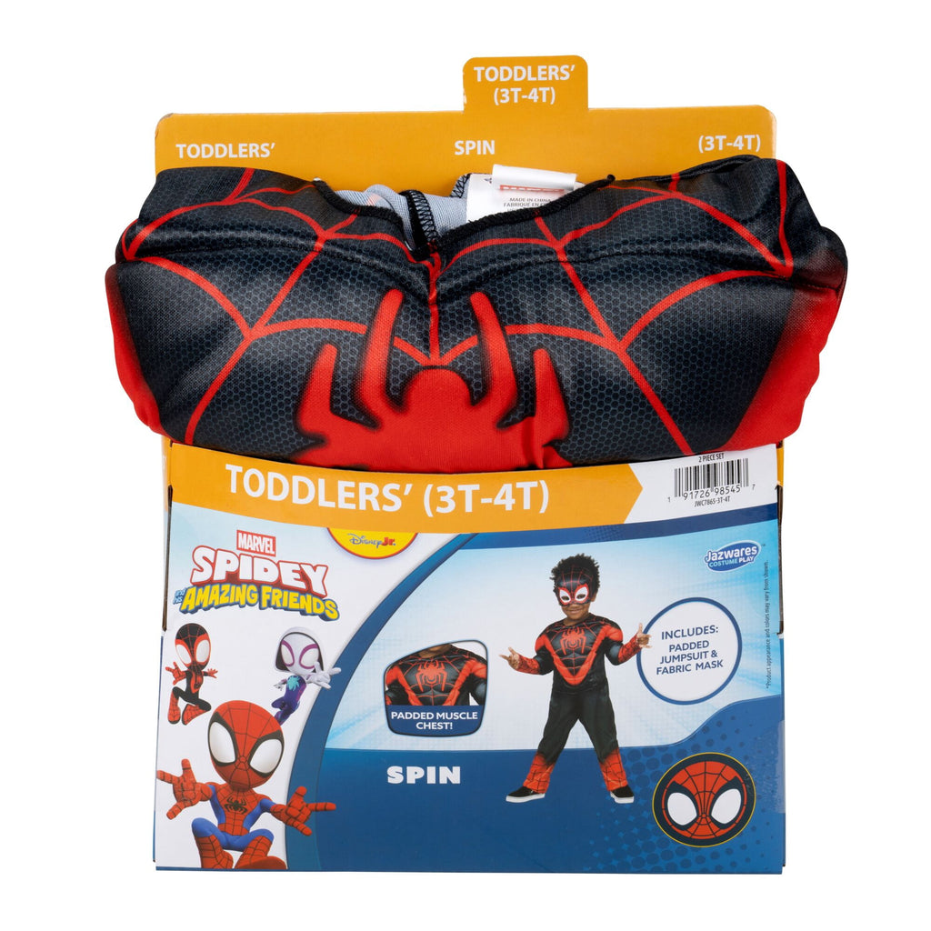 Marvel's Miles Morales Halloween Costume for Toddler, Size 3-4T, by Jazwares