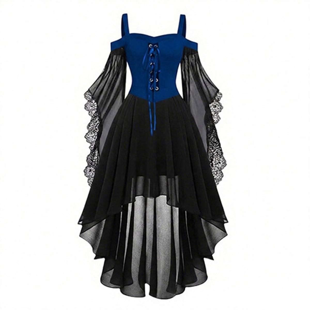 Witch Dress Women 2026 Halloween Costumes Woman Adults Medieval Vampire Butterfly Sleeve Mesh Gothic Outfits Red S